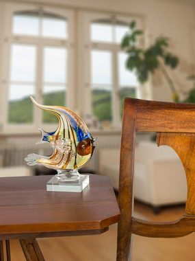 Aubaho Dekofigur Glasfigur Figur Fisch Glas im Murano Antik Stil 22cm