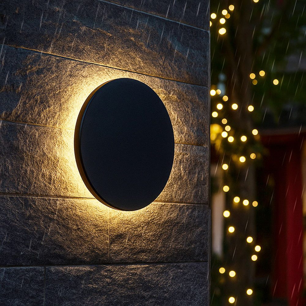 GLOBO LIGHTING LED Außen-Wandleuchte, LED-Leuchtmittel fest verbaut, Farbwechsel, Neutralweiß, Kaltweiß, Warmweiß, Tageslichtweiß, Wandleuchte Außenleuchte LED Gartenlampe IP54 Stufenschalter D 25,2 cm