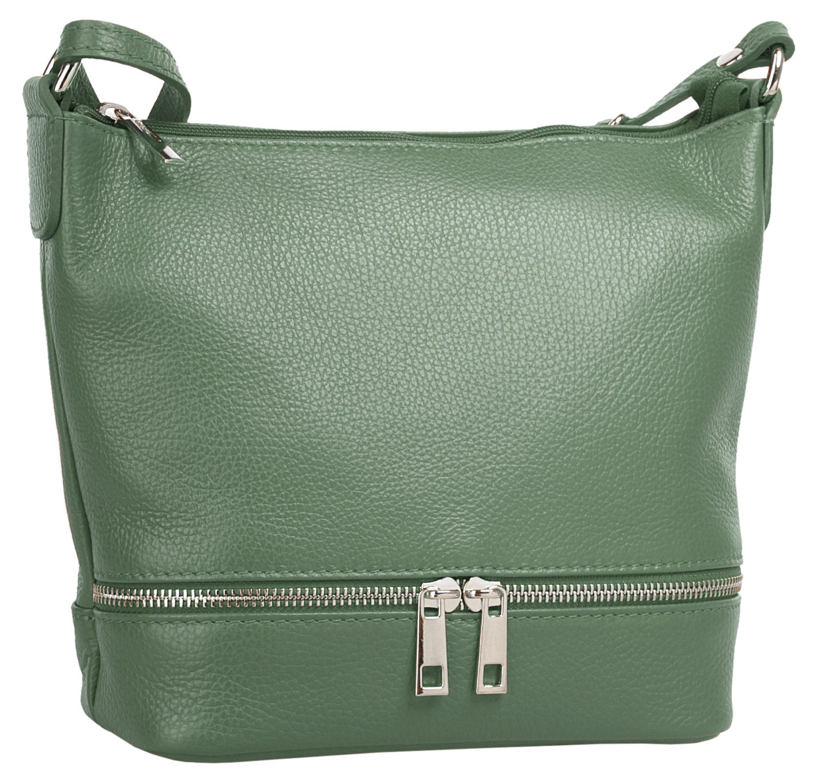 Cluty Umhängetasche, echt Leder, Made in Italy
