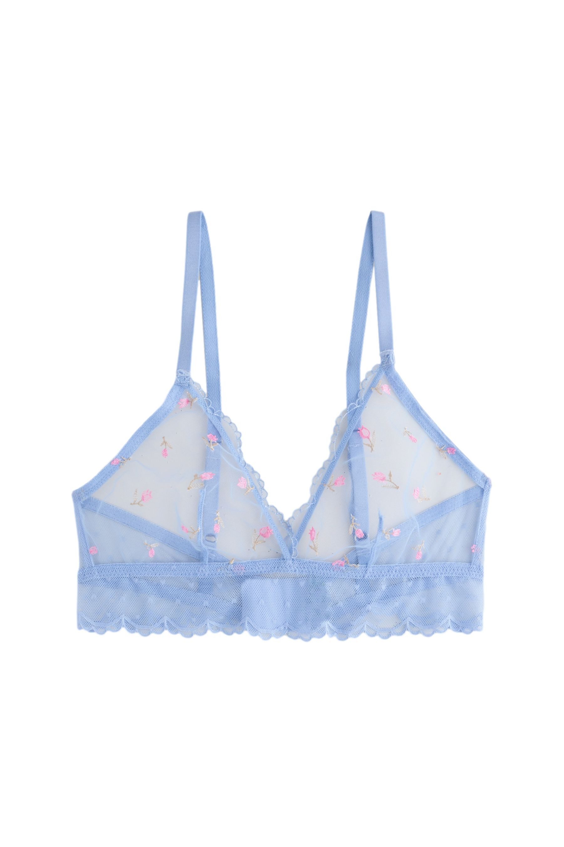Bralette-BH Bustier mit Tulpenstickerei