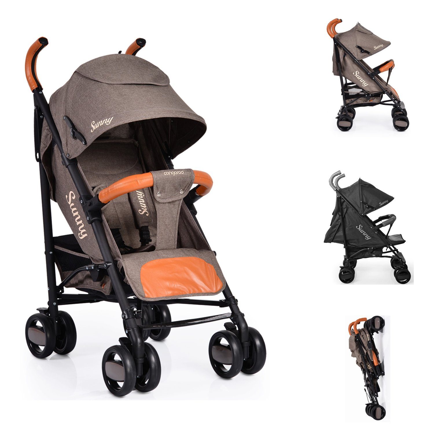 Moni Kinder-Buggy »Kinderwagen, Buggy Sunny«, zusammenklappbar, Leder,  mehrfach verstellbar online kaufen | OTTO