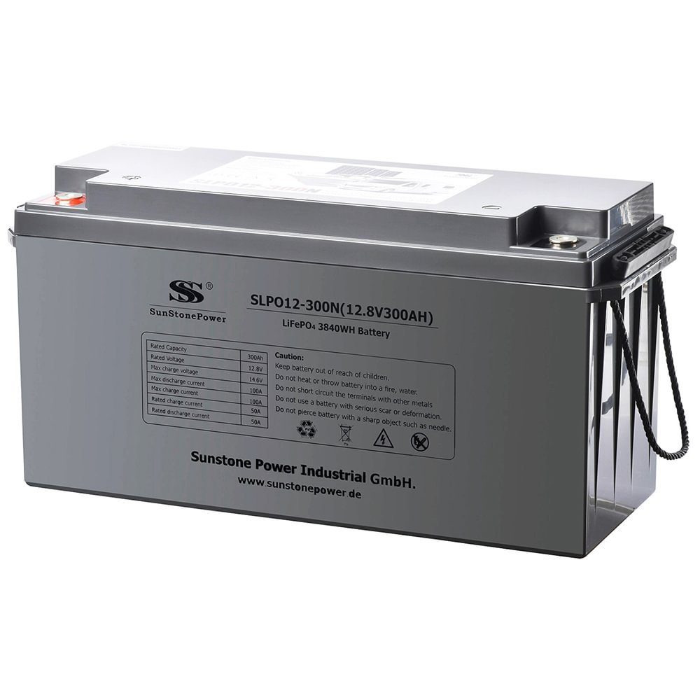 Sunstone Power LiFePO4 Batterie 12V 300Ah 3,84Kwh LiFePO4-Akkus Energiespeicher Solarakkus
