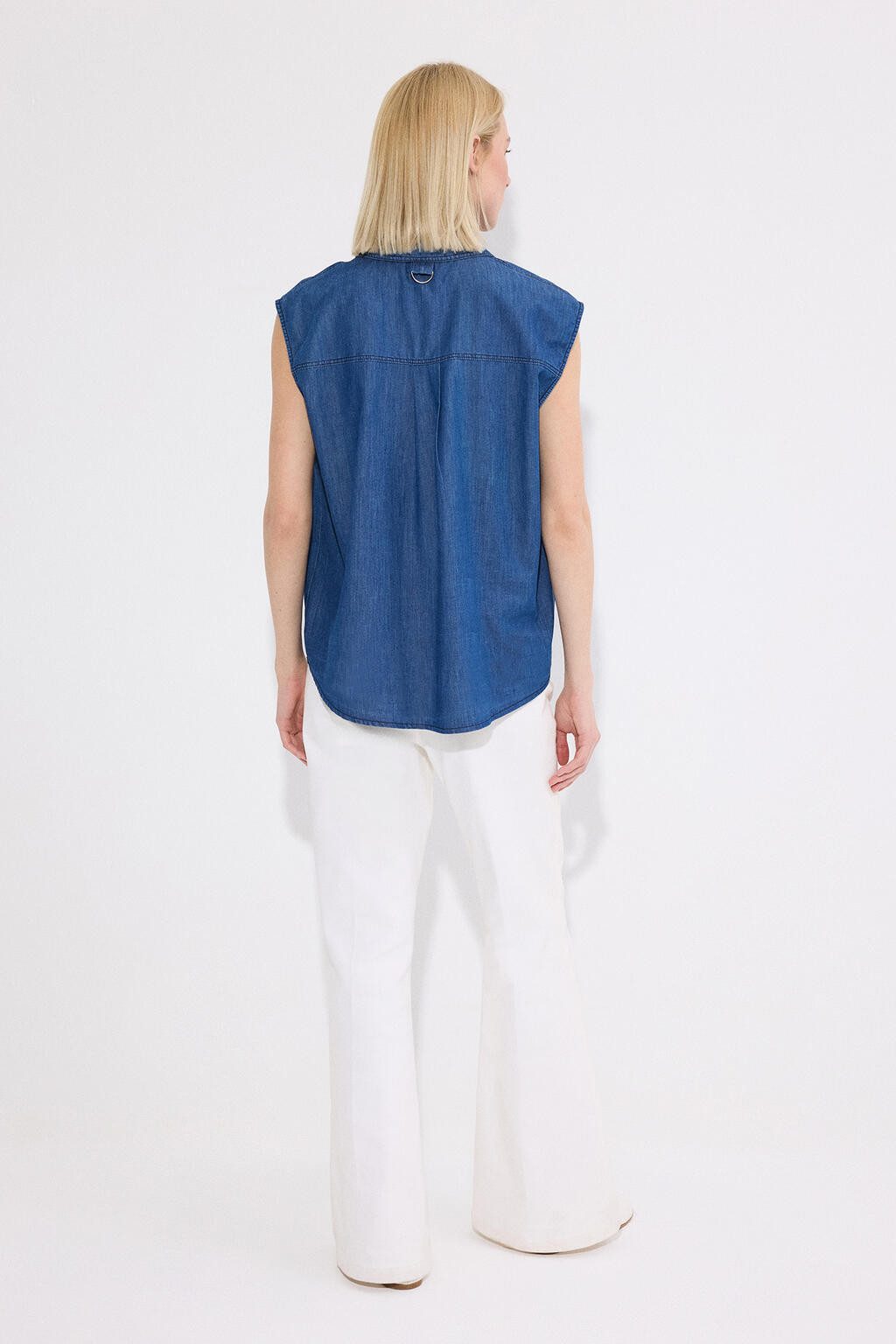 touche prive Reitweste Weste mit Denim-Effekt