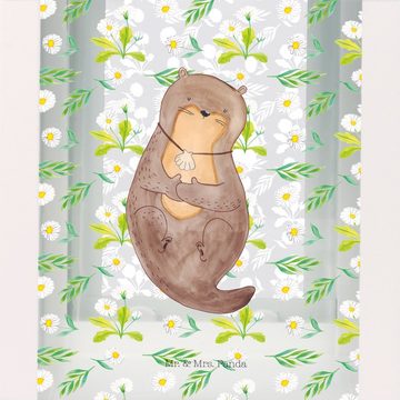 Mr. & Mrs. Panda Gartenleuchte S Otter Muschel - Transparent - Geschenk, träumen, Seeotter, Laterne, Exklusive Motive
