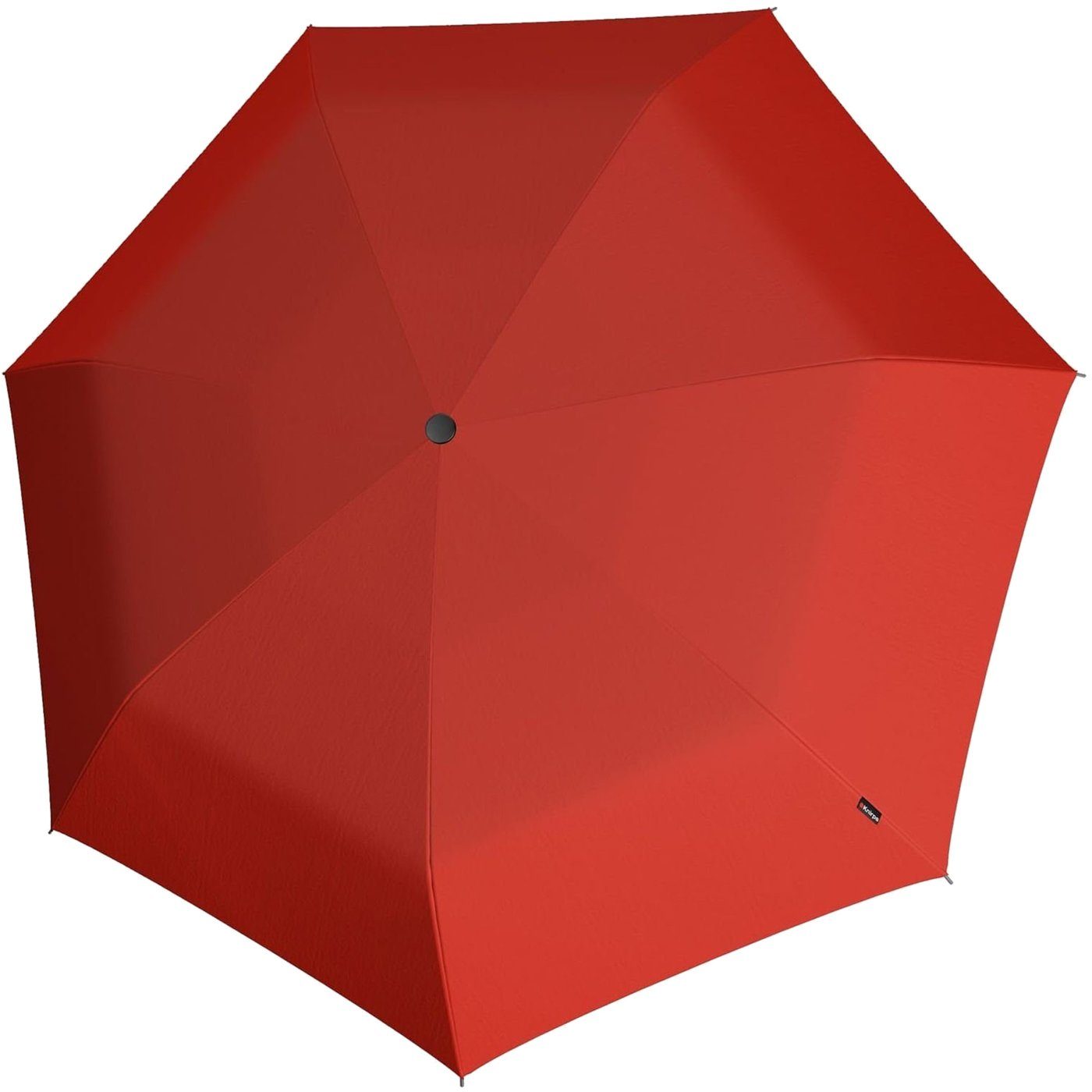 Knirps® Taschenregenschirm X1 mini Damen-Schirm Glam red Glitzer-Etui, die Befestigungsmöglichkeit rot mit durch Schlaufe im