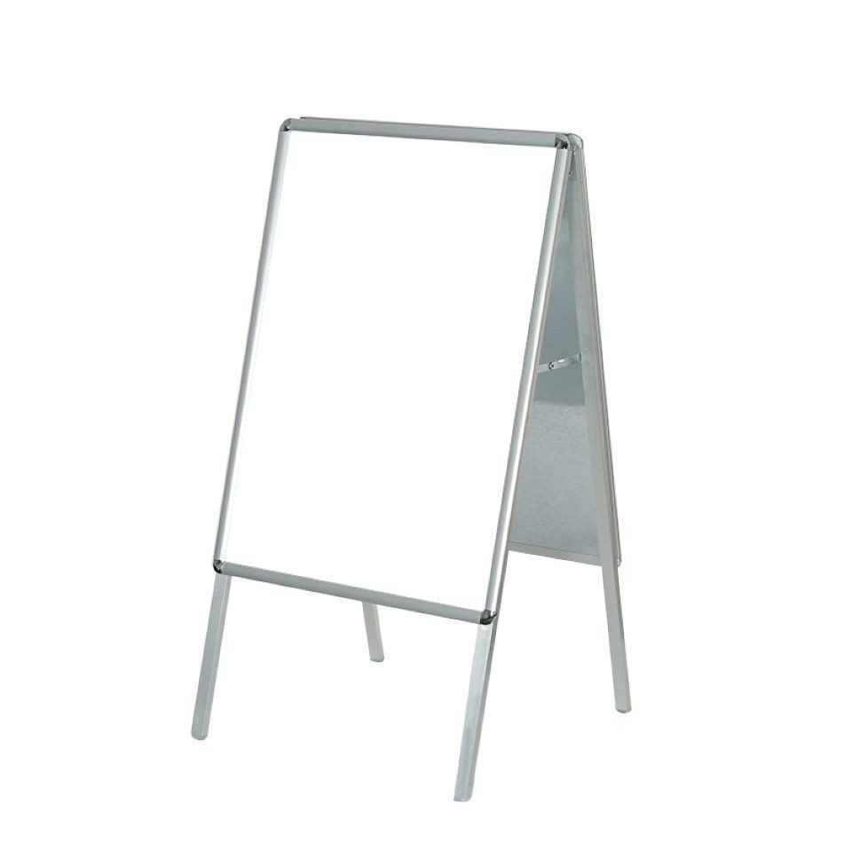 LMG Germany Standtafel Werbeaufsteller Kundenstopper Aluminium DIN A1 UV geschützt Metall, Stabiler Aluminium-Kundenstopper, klappbar, UV-geschützt, wetterfest