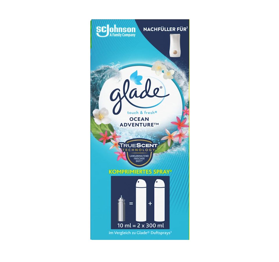 Glade Raumduft Touch & Fresh Nachfüller, Ocean Adventure, 10 ml