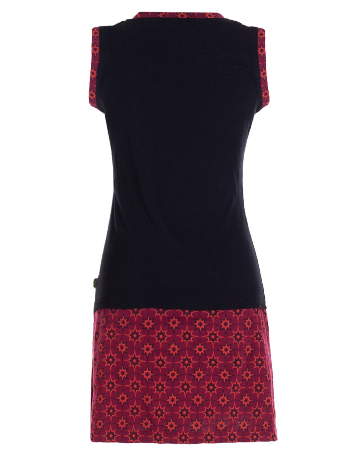 Vishes Sommerkleid Damen Sommerkleid Armlos Sternchen-Kleid Tunika-Kleid T-Shirtkleid Boho, Goa, Guru Style