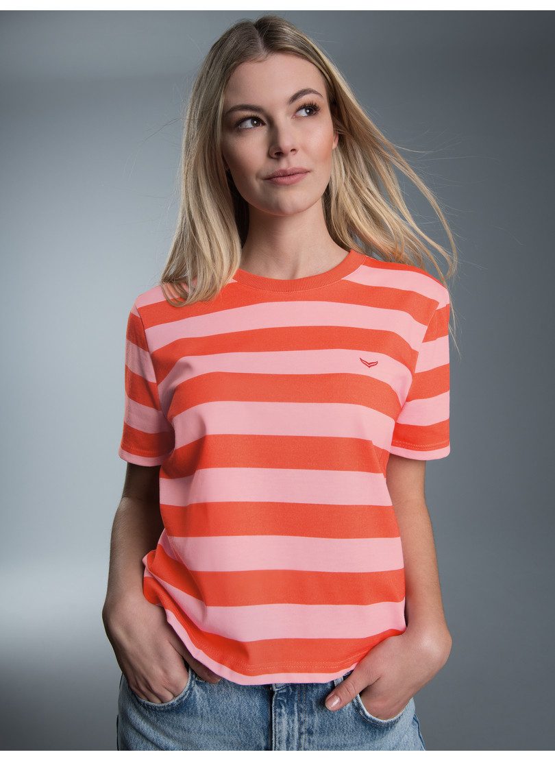 Trigema T-Shirt TRIGEMA Heavy Oversized Shirt mit Ringelmuster (1-tlg) günstig online kaufen