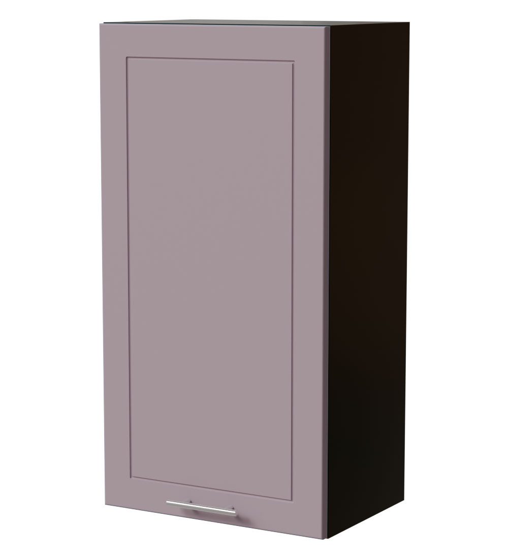 Feldmann-Wohnen Klapphängeschrank Bari (W4/50, 1-türig, 3 Einlegeböden, 1-St., moderne Kassettenoptik, lackierte Fronten, 50x32,5x96cm) lava / RAL 4009 pastellviolett matt