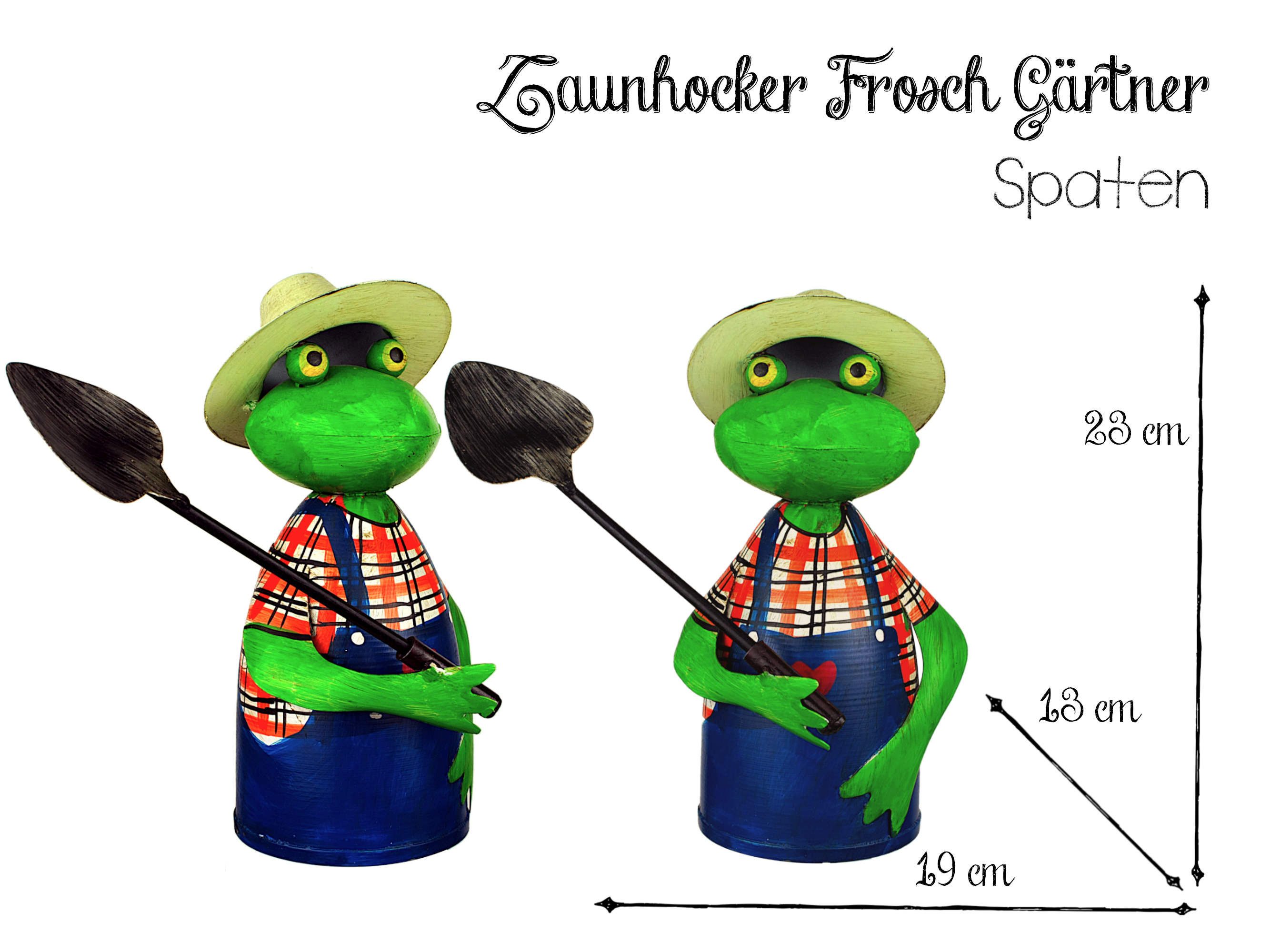 Paulslandhaus Gartenfigur Zaunhocker Gärtner Pfostenhocker Frosch günstig online kaufen