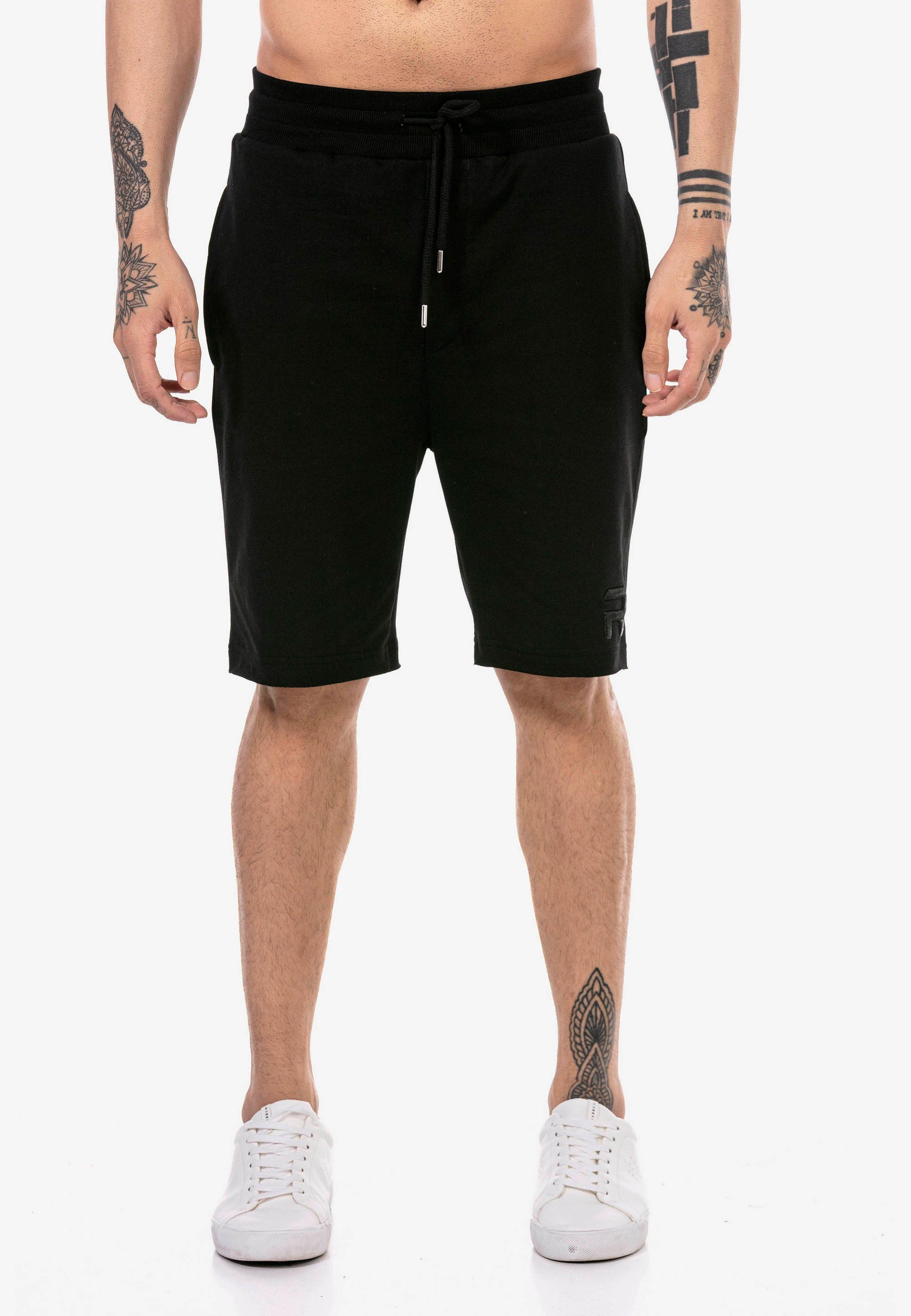 schwarz mit Stickerei Shorts Lincoln RedBridge