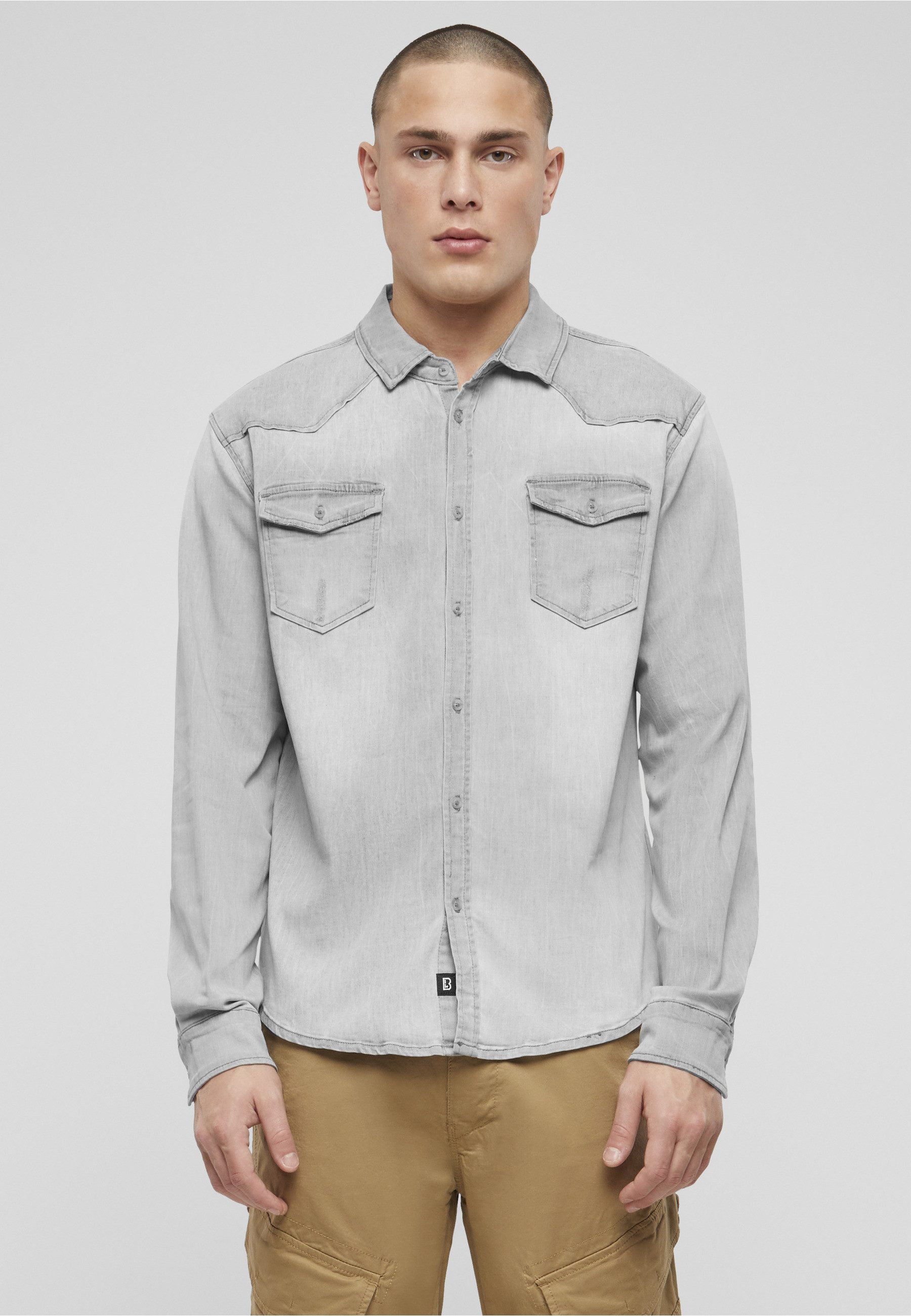 Brandit Langarmhemd Brandit Herren Riley Denim Shirt (1-tlg)