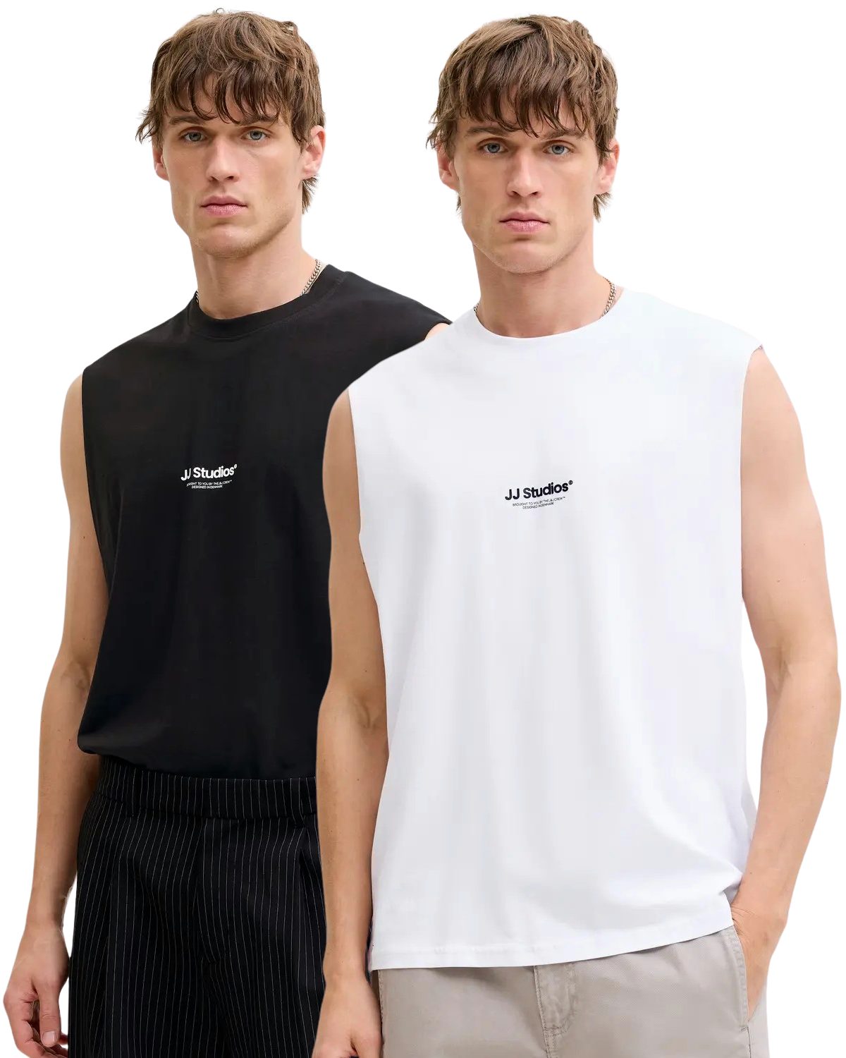 Jack & Jones Tanktop (Spar-Set, 2er Pack) mit klassischem Print Design