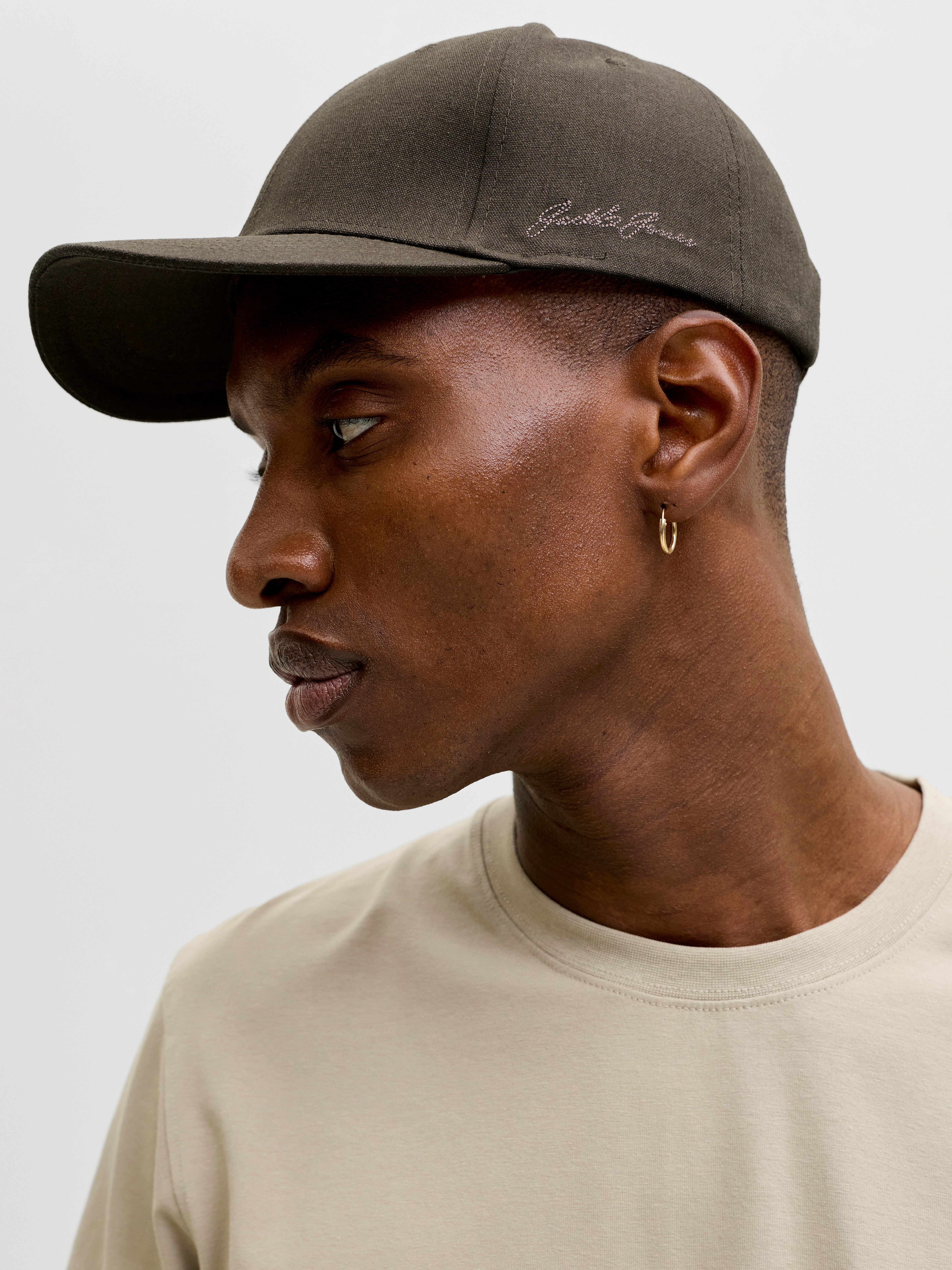 Jack & Jones Baseball Cap JACBASE LOUIS LINEN BLEND CAP SN mit Branding