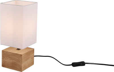 TRIO Leuchten Tischleuchte »Woody«, Ein-/Ausschalter, ohne Leuchtmittel, Schnurschalter, Leuchtmittel tauschbar