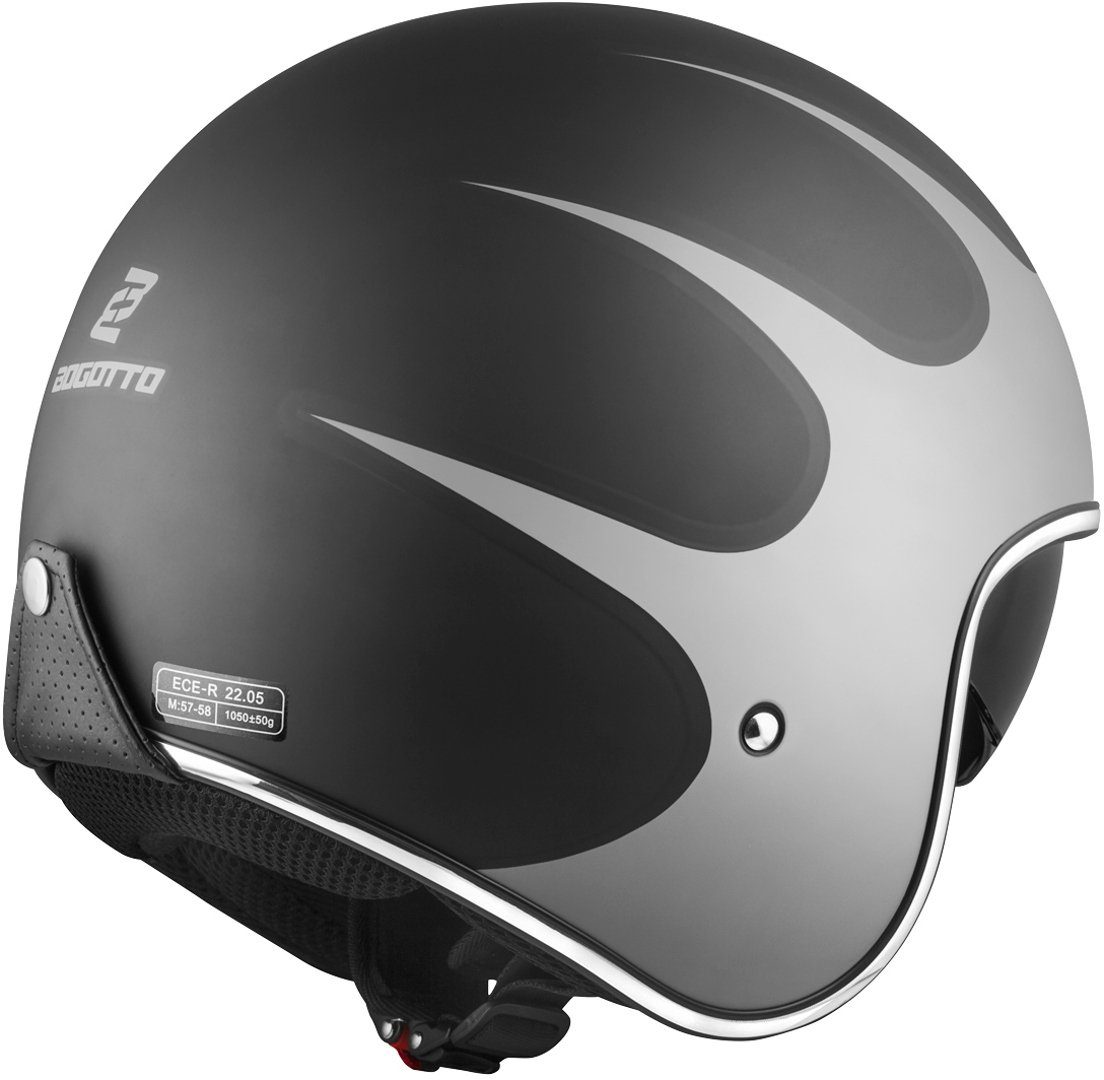 Bogotto Motorradhelm V537 Wogi Jethelm, Integriertes Sonnenvisier