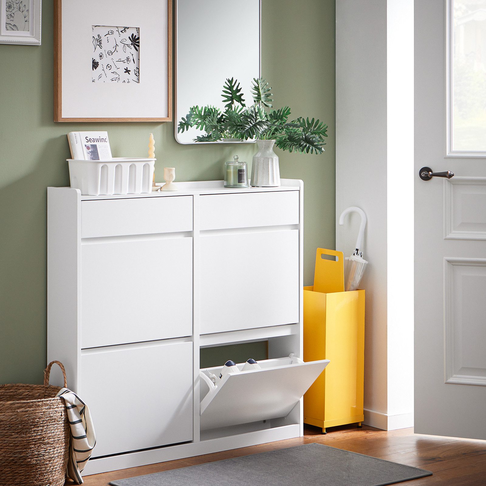 SoBuy Schuhschrank FSR169, Schuhkipper Schuhschrank schmal, Schuhregal, Sch günstig online kaufen