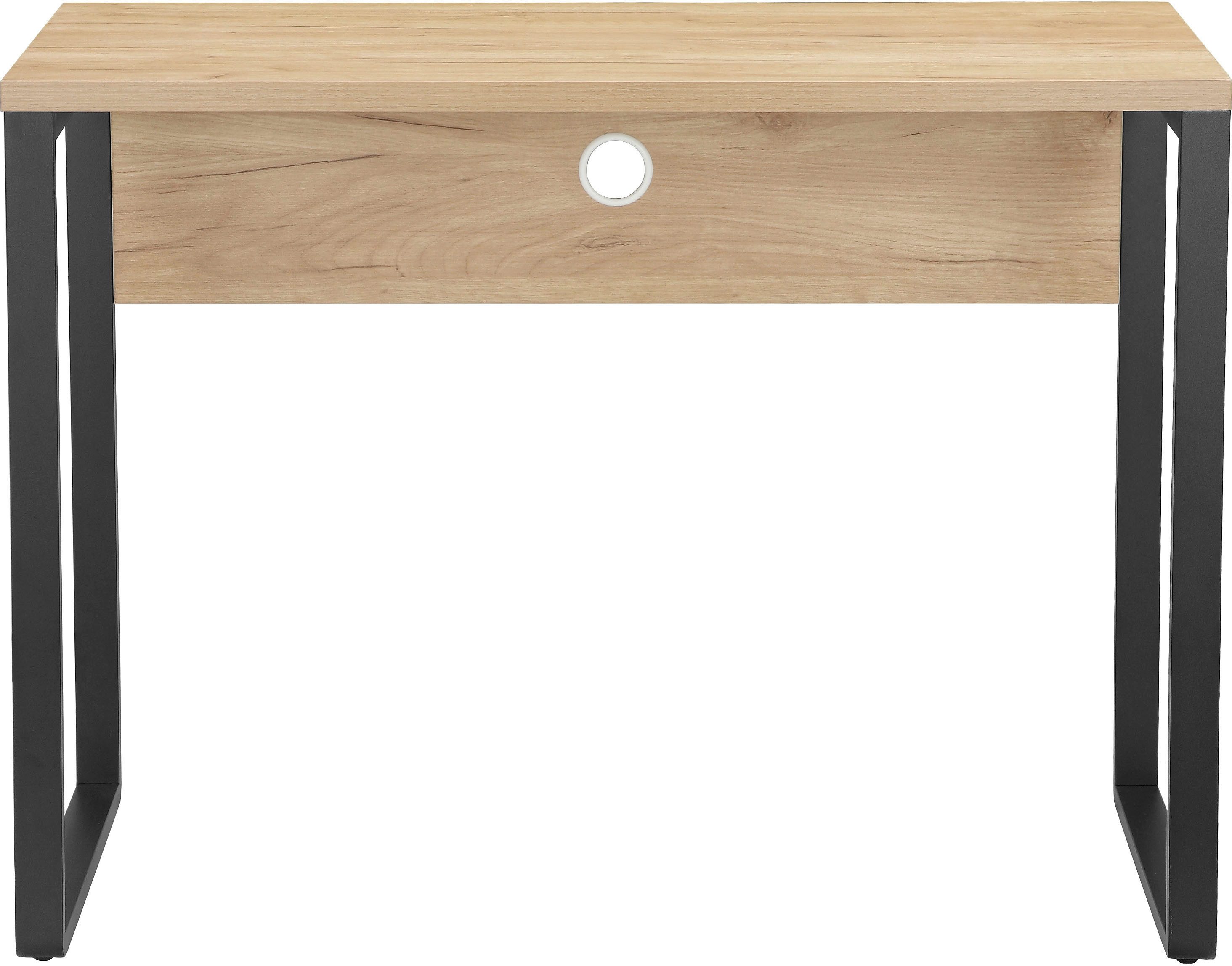 OTTO home Schreibtisch Moid, Computertisch, Kabeldurchlass, Metallkufen, Breite 100 cm