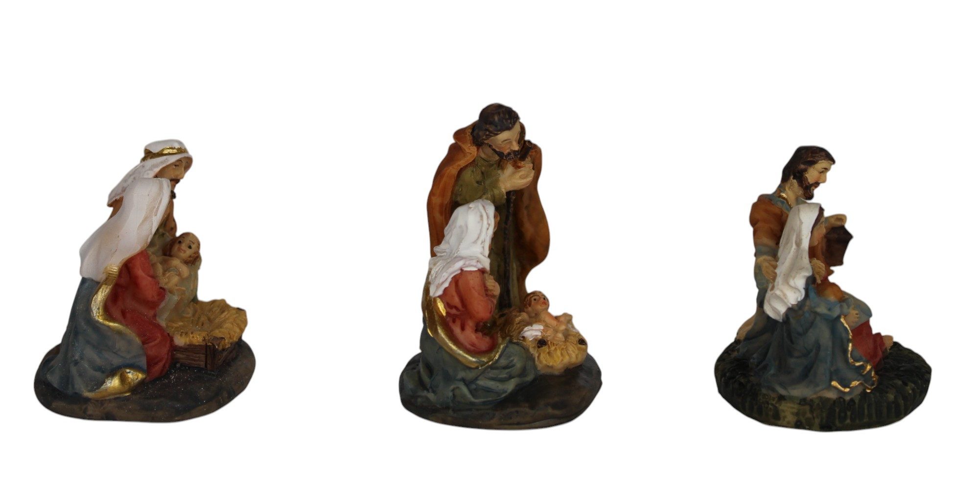 dekoprojekt Krippenfigur Krippenfigur Hlg. Familie, Krippenblock 3-teilig 6 cm (Set, 3-teilig)