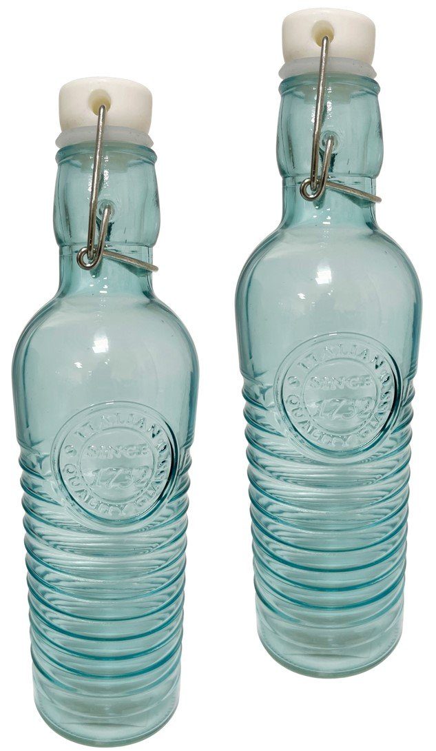 Emilja Trinkflasche Glasflaschen 1732 mit Bügelverschluss 500ml - 2 Stück