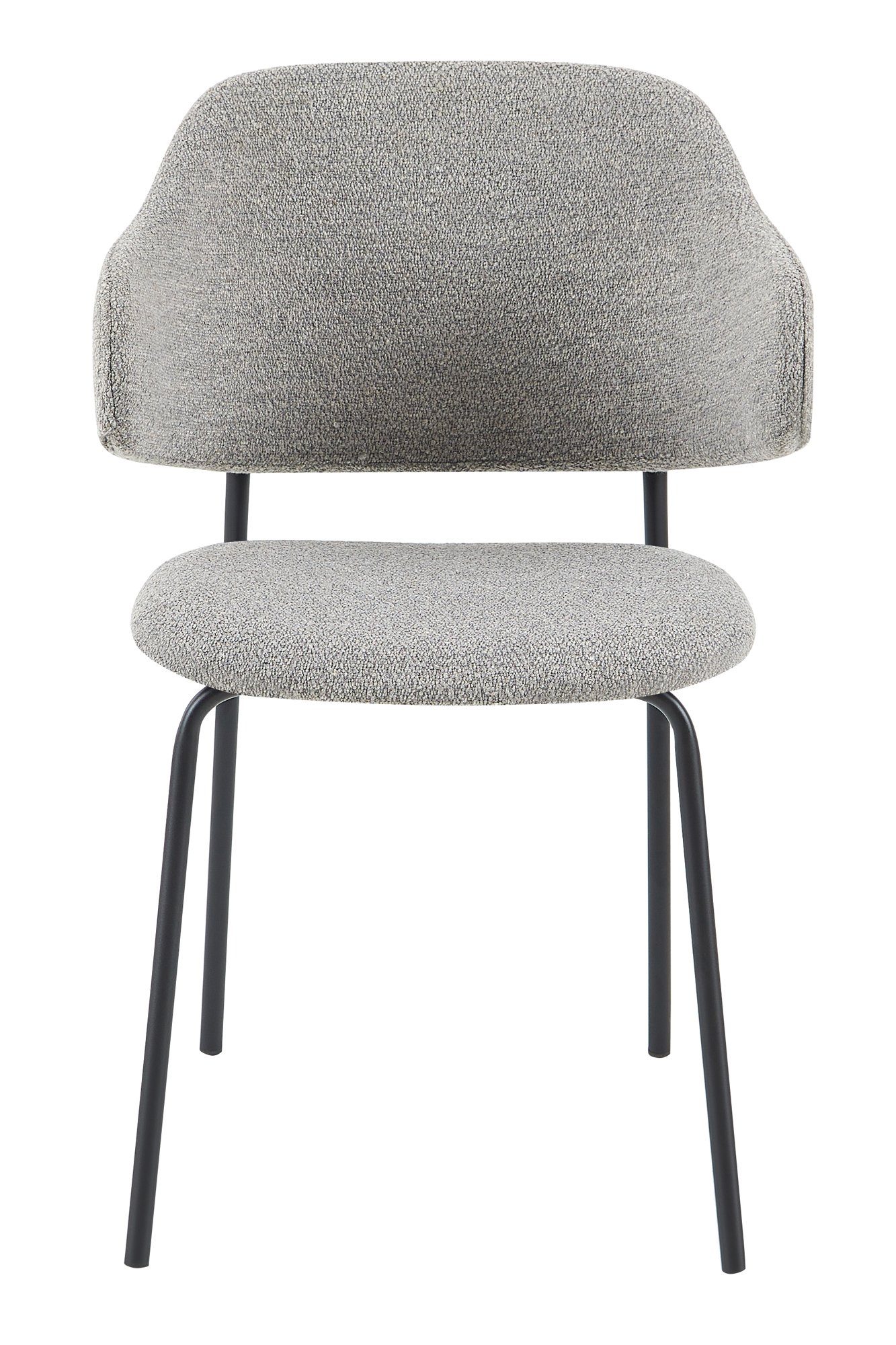 SalesFever Armlehnstuhl (Set, 2 St), mit Design-Gestell und ausgestellten  Armlehnen, Stuhl-Set im top-modernen Bouclé Look