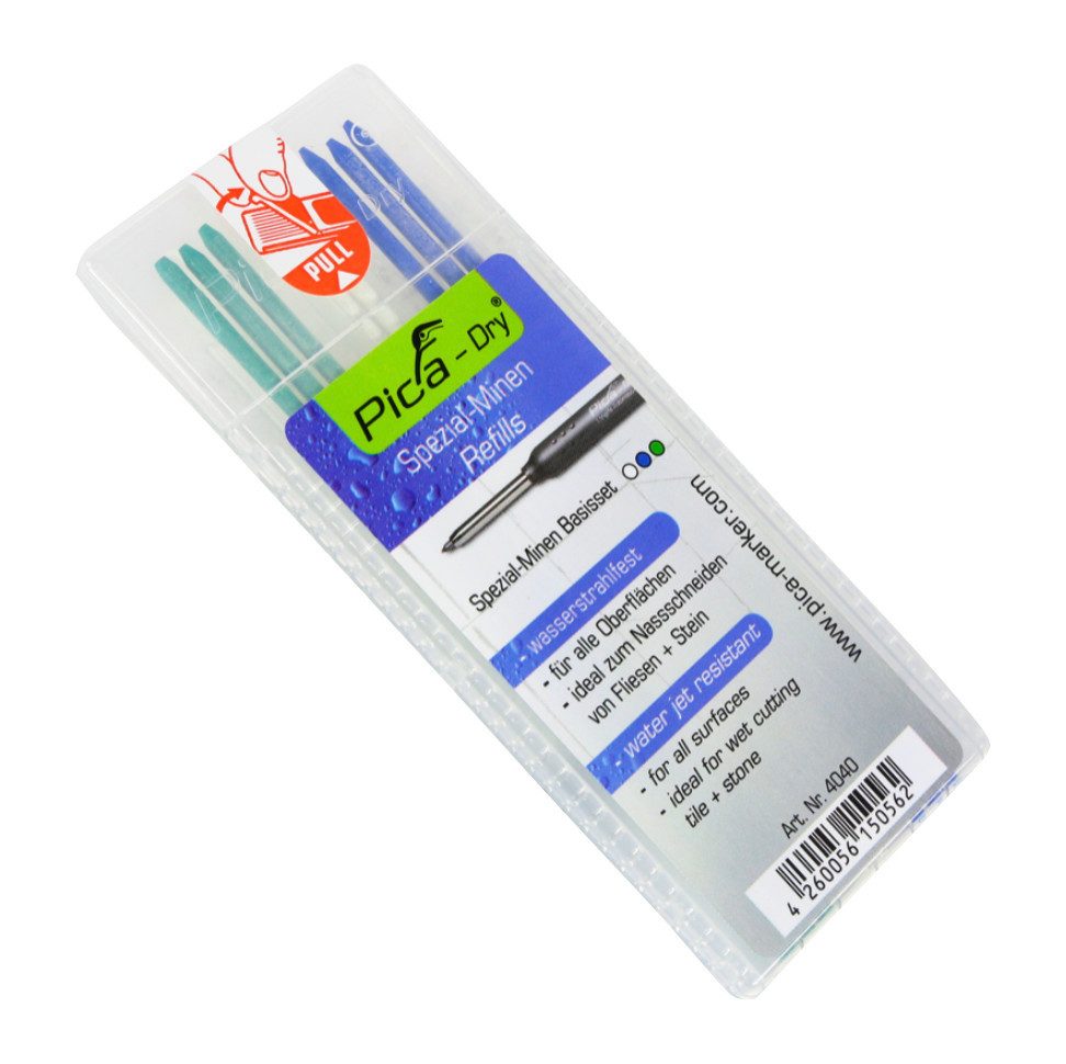 Pica-Marker Marker Pica DRY Spezialminen Basis Set Wasserstrahlfest 8 tlg. (4040)