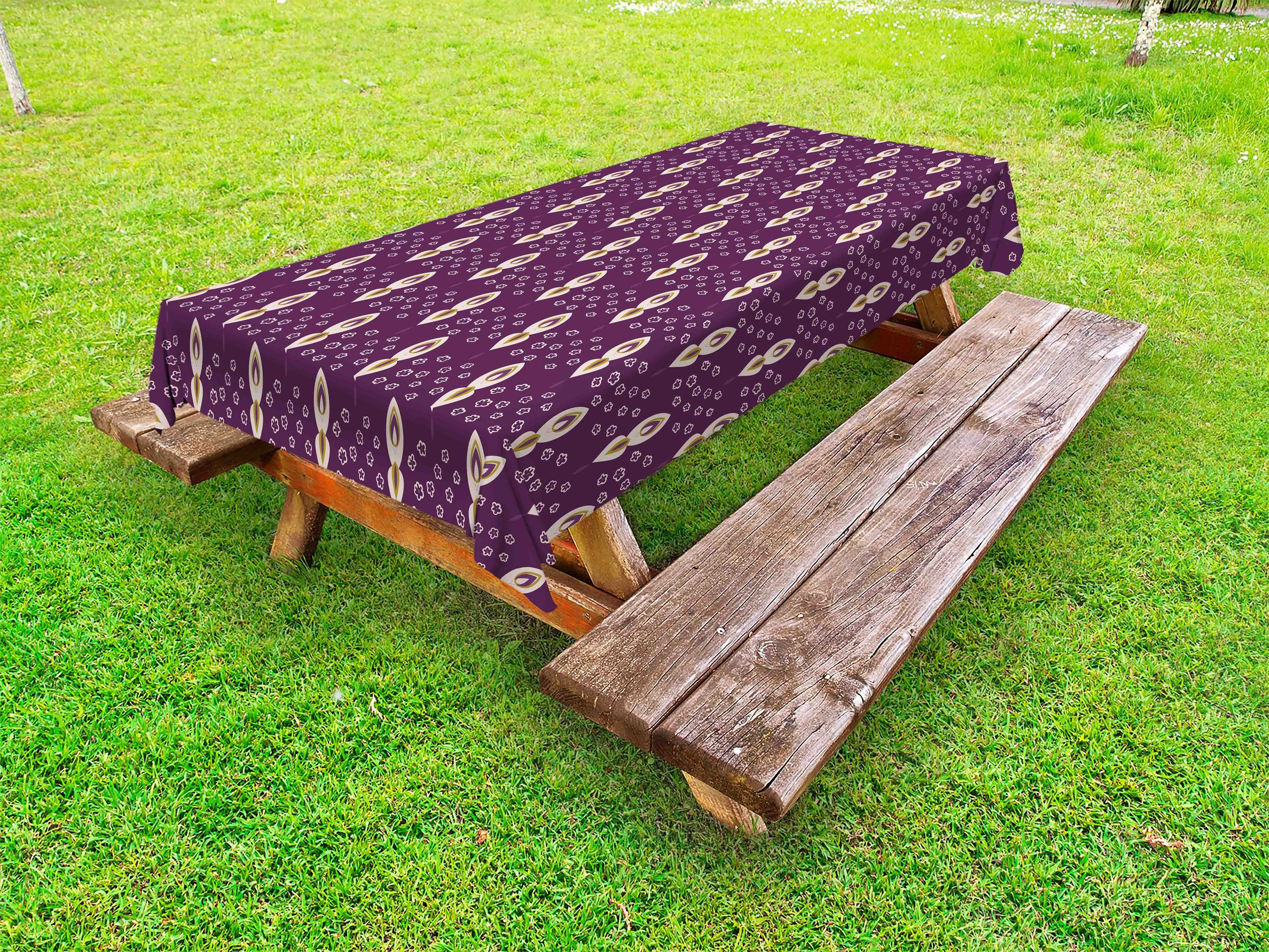 Retro Abakuhaus abstrakte Picknick-Tischdecke, Nicht-gerade Tischdecke dekorative waschbare weiss Motive