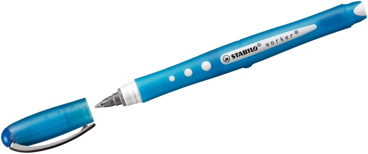 STABILO Tintenfeinschreiber Tintenroller worker colorful 0,5mm blau (10 Stück)