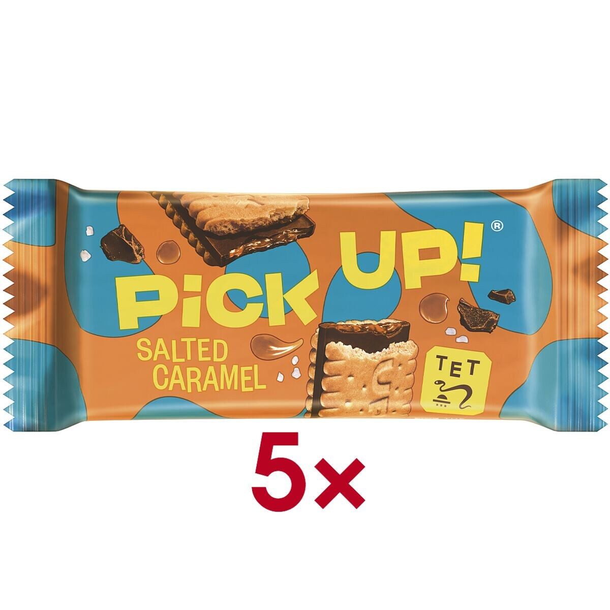 PICK UP! Kekse PiCK UP! Salted Caramel, Doppelkeksriegel 5er-Pack