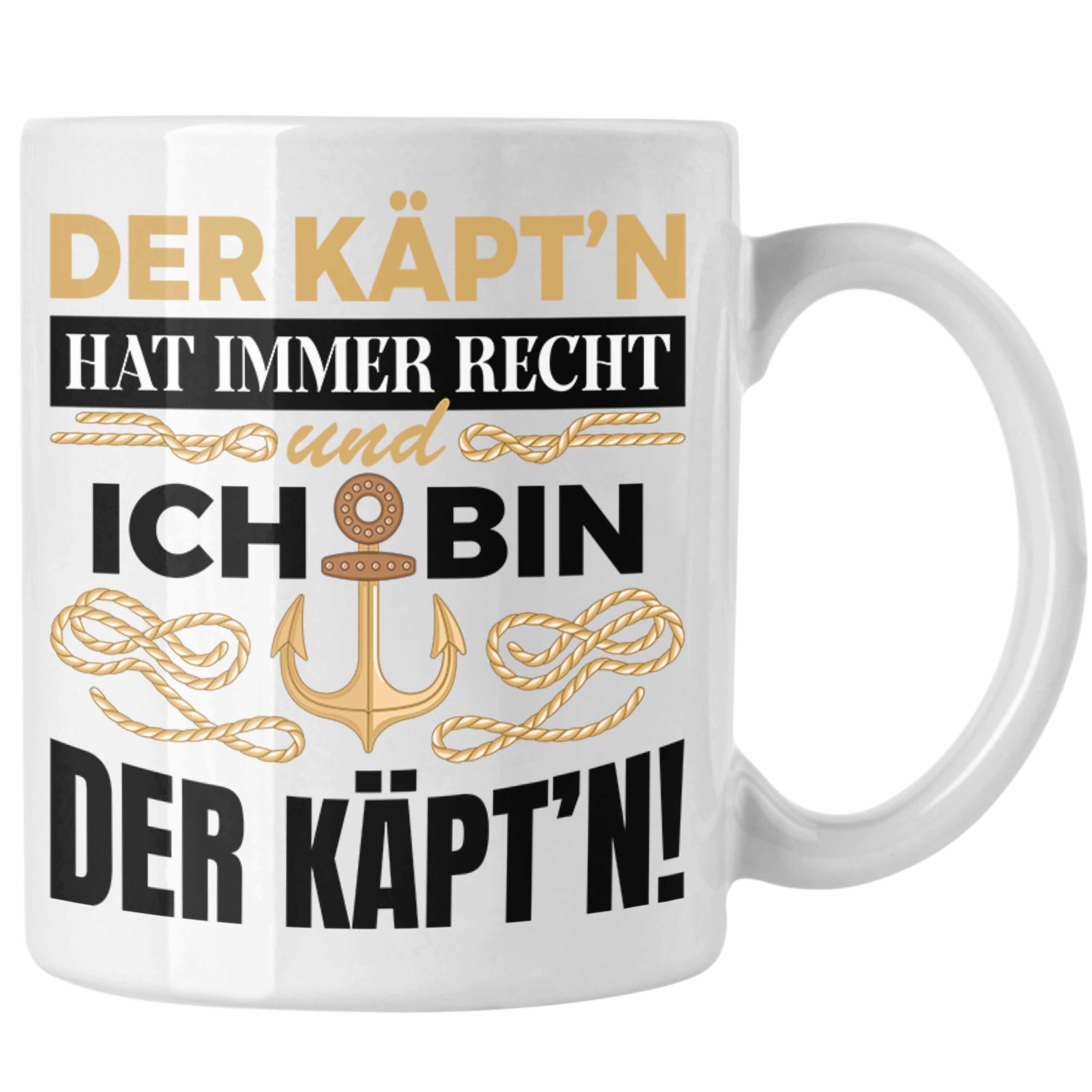 Trendation Tasse Trendation Kapitän Tasse Geschenk Käptn Lustiger