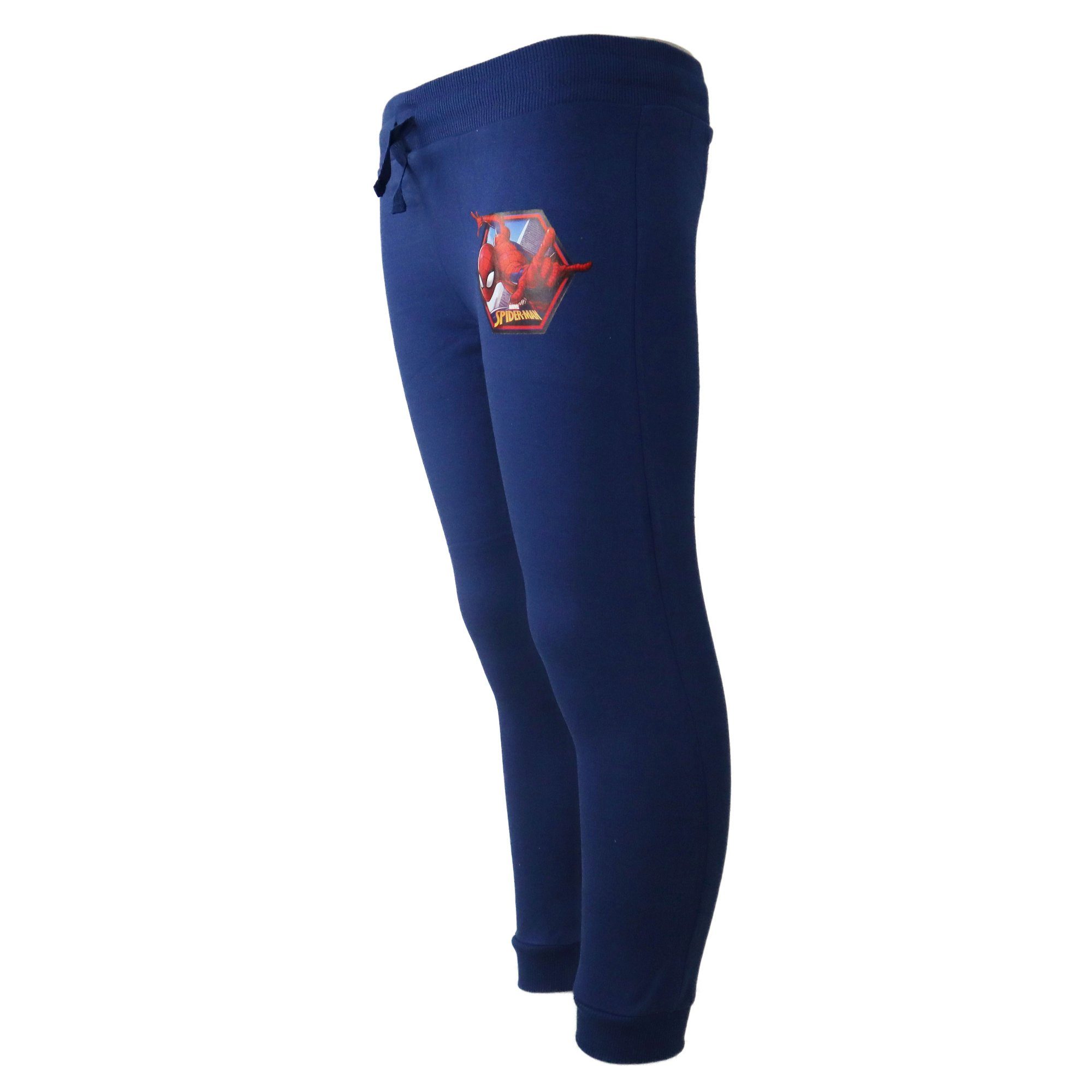MARVEL Jogginghose Spiderman Kinder Jungen Hose Gr. 110 bis 140, Baumwolle