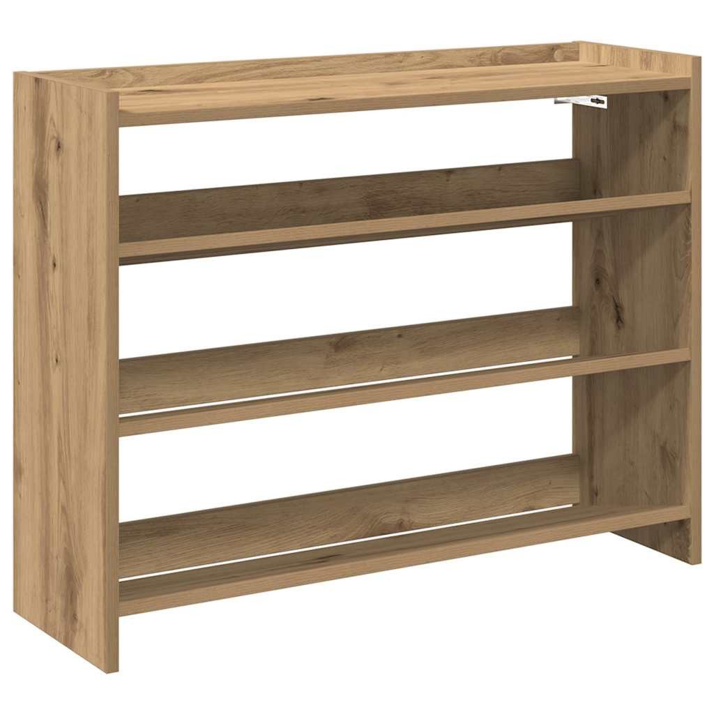 vidaXL Schuhregal Schuhregal Artisan-Eiche 80x25x62 cm Holzwerkstoff, 1-tlg.