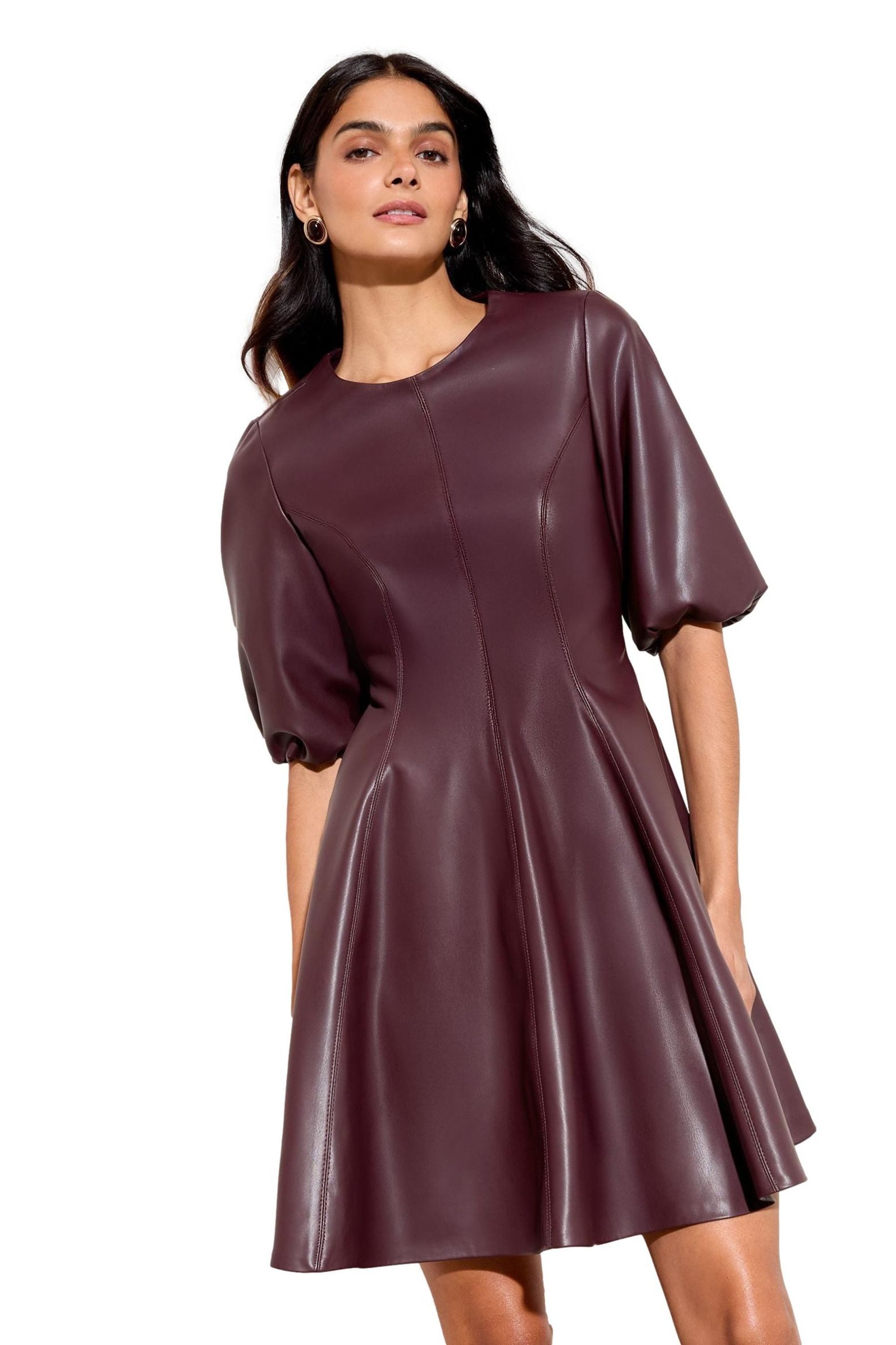 Lederkleid Friends Like These Minikleid in Lederoptik