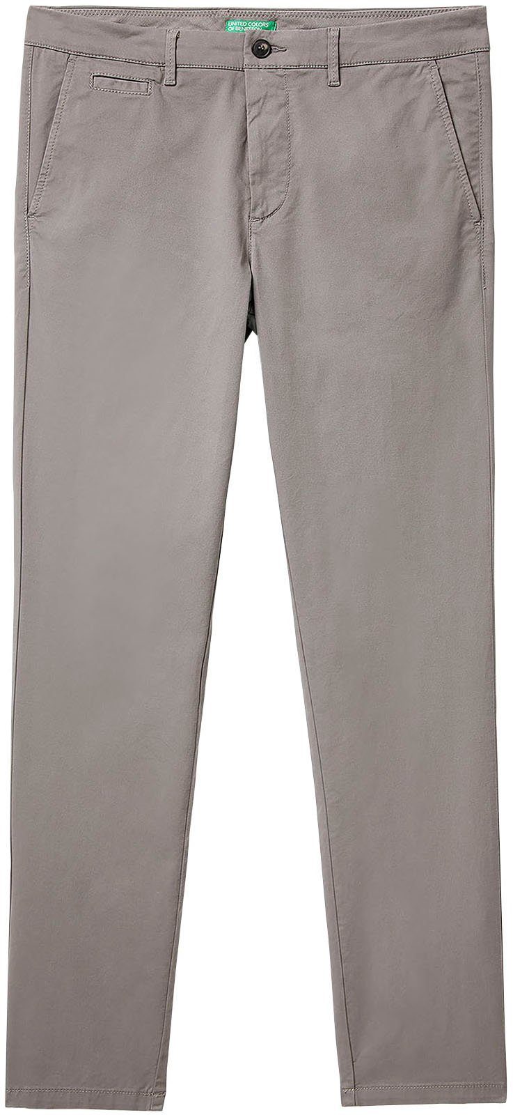 Chinohose of im United klassischen Colors grau Chino-Look Benetton