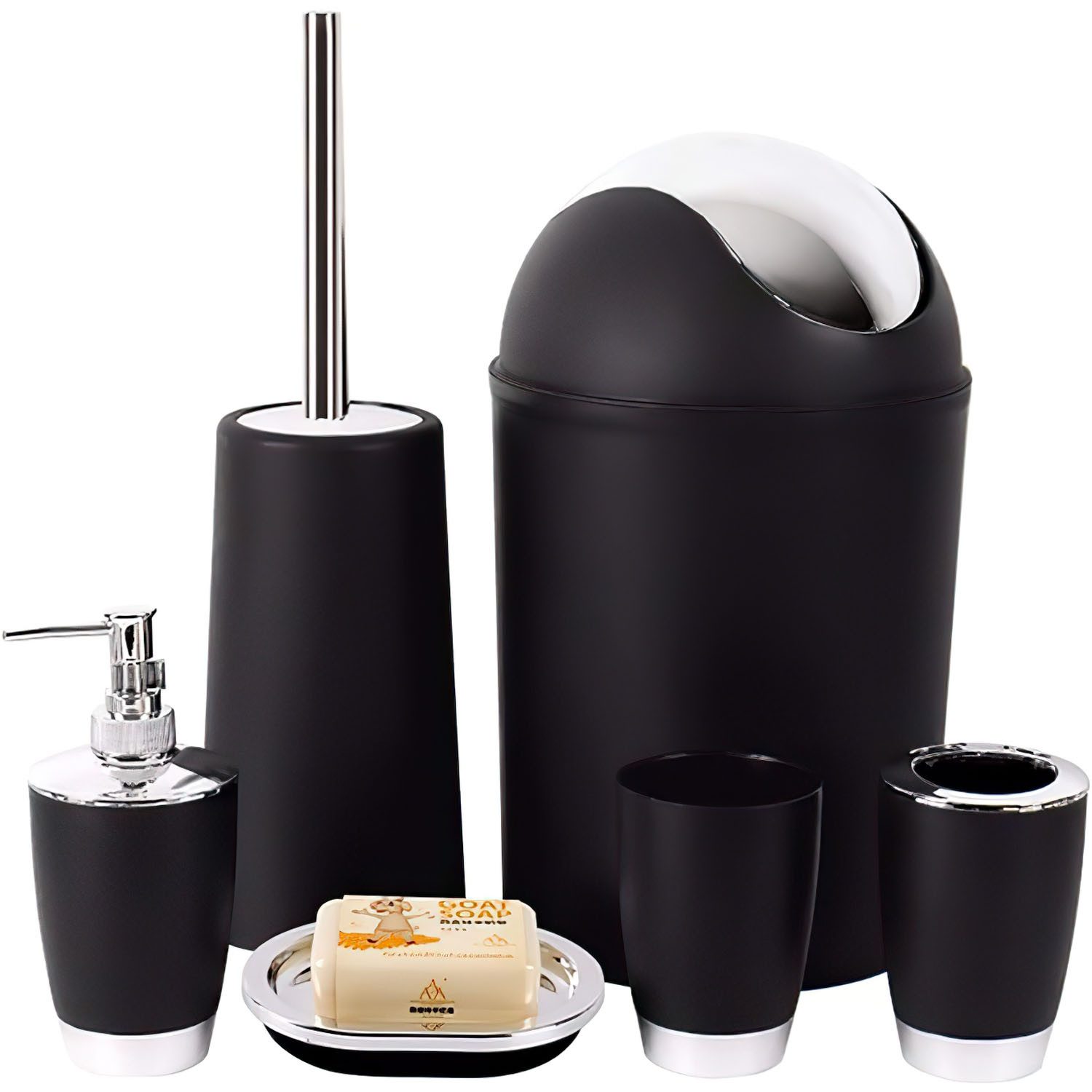 Refined Living Seifenspender Badaccessoires-Sets Bathroom 6-teiliges günstig online kaufen