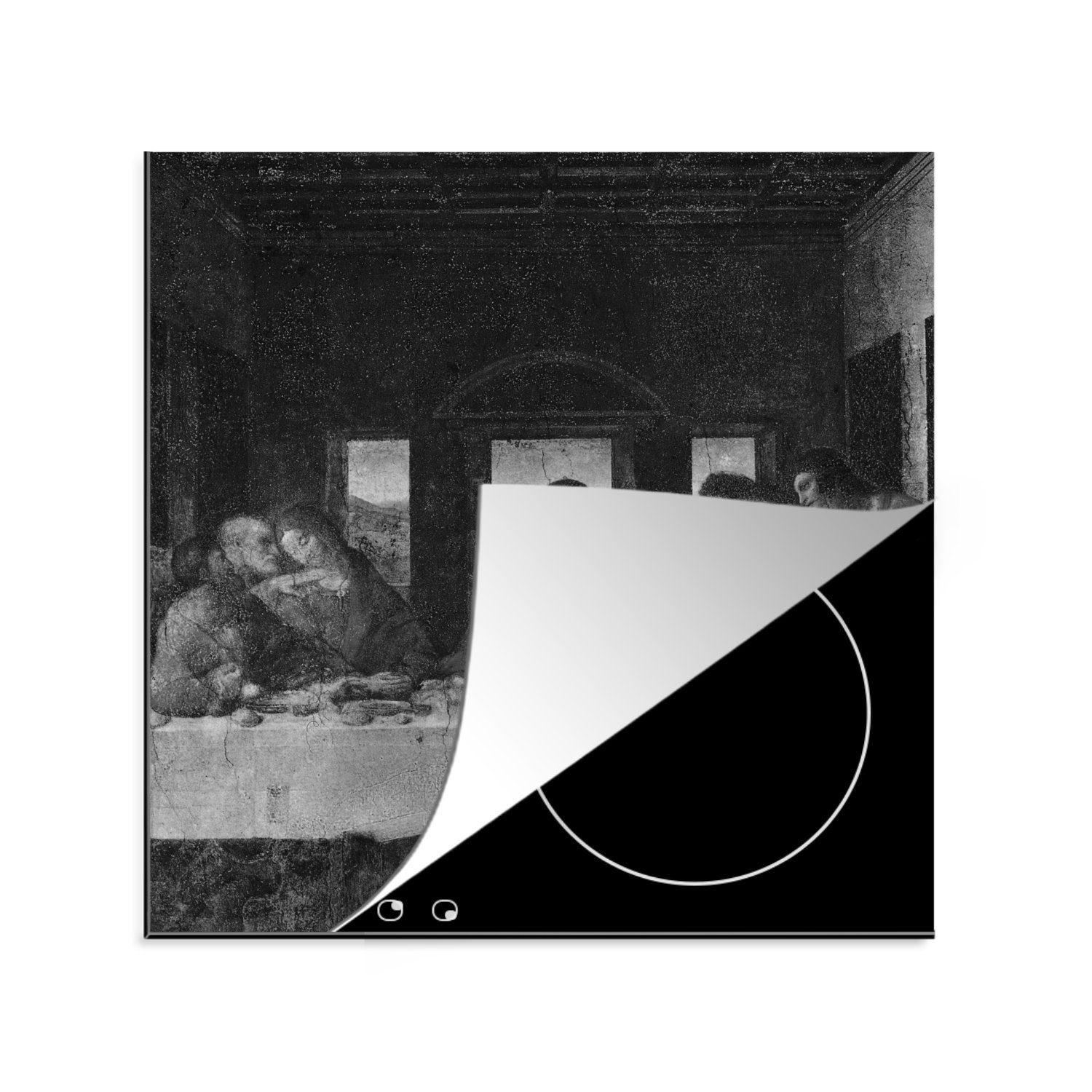 MuchoWow Herdblende-/Abdeckplatte Das letzte Abendmahl - Leonardo da Vinci, Vinyl, (1 tlg), 78x78 cm, Ceranfeldabdeckung, Arbeitsplatte für küche