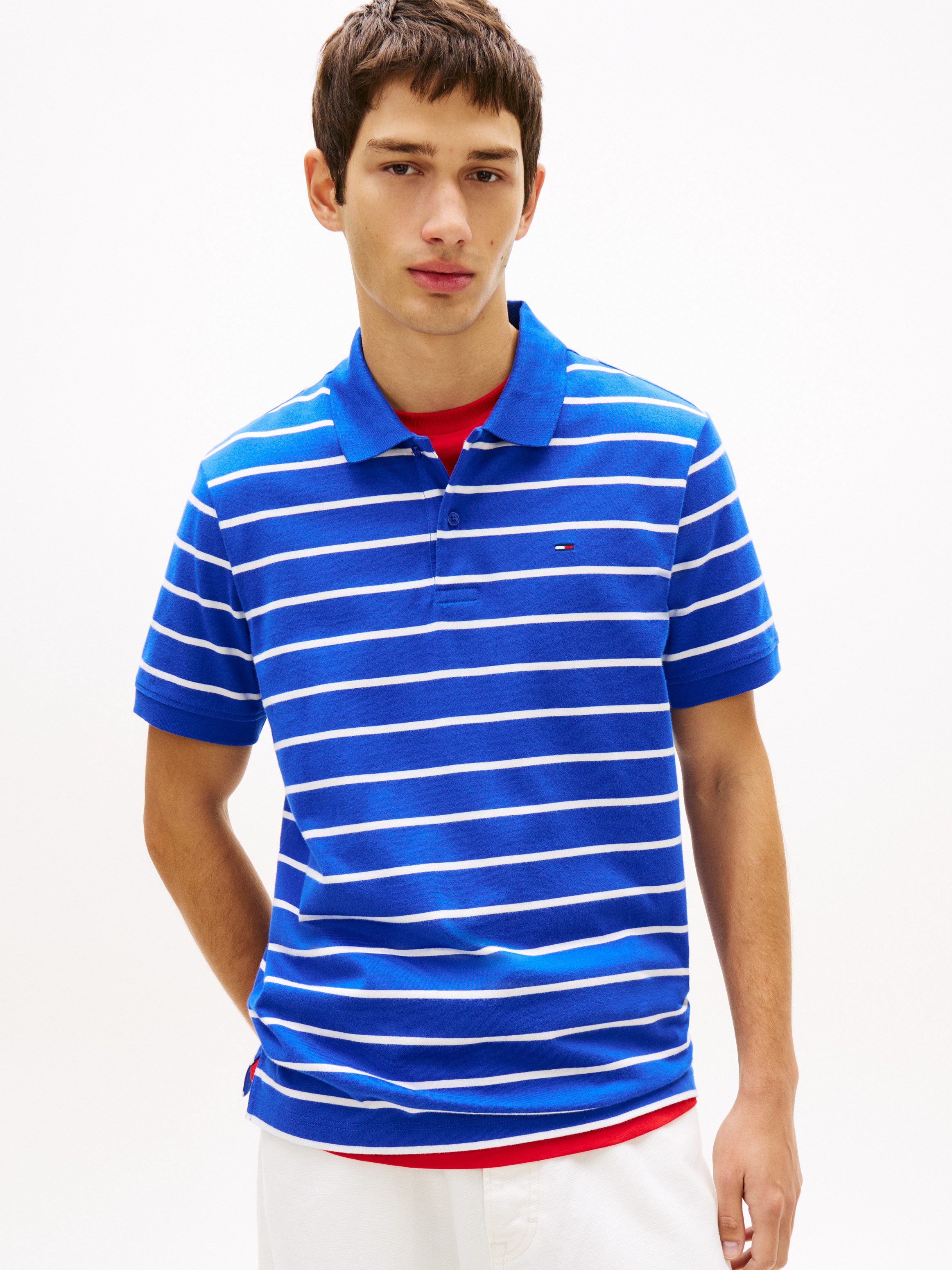 Tommy Jeans Poloshirt TJM REGULAR STRIPE Regular fit mit Polokragen