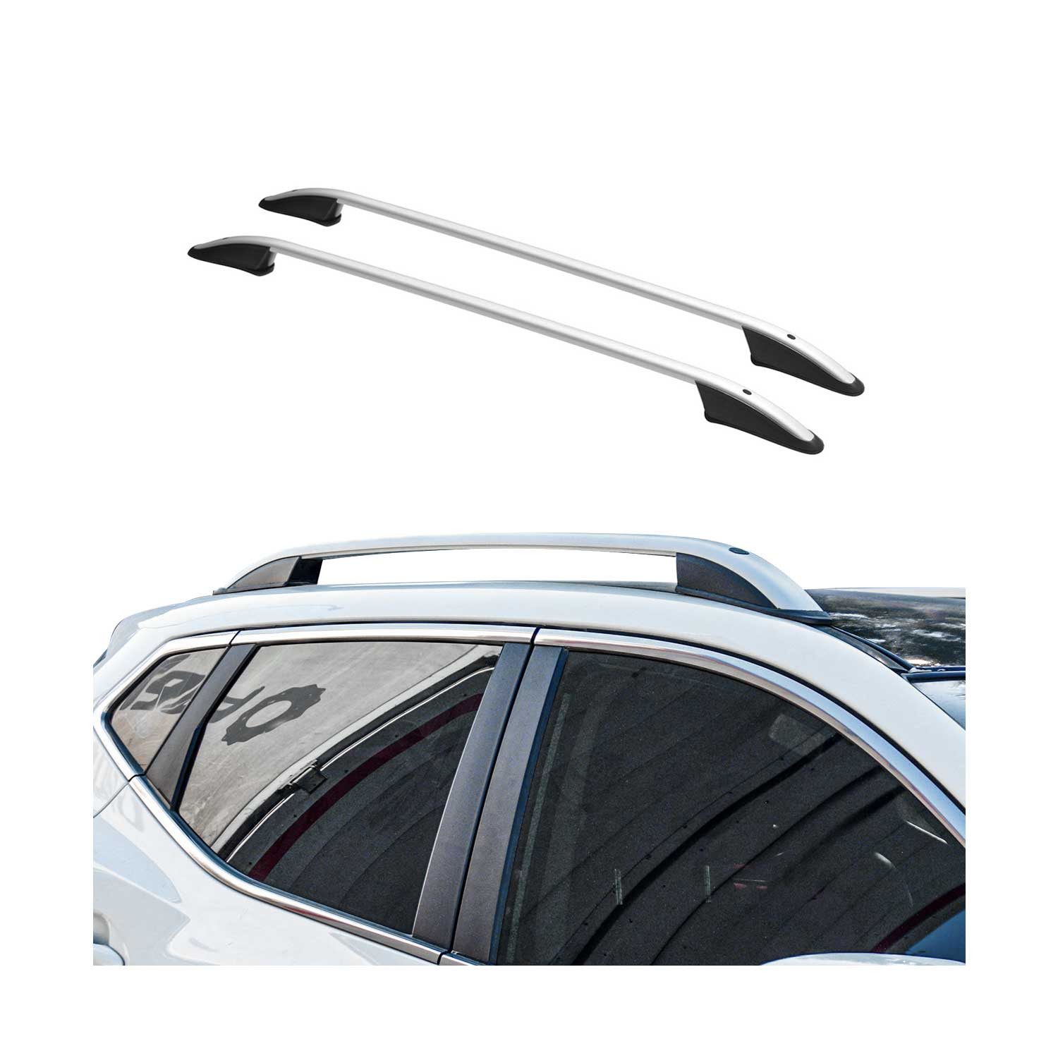 OMAC Dachträger Dachreling für Range Rover Sport L320 2005-2013 Alu Silber 2x (2-St), Rostbeständig, Einfache Montage, Korrosionsbeständig