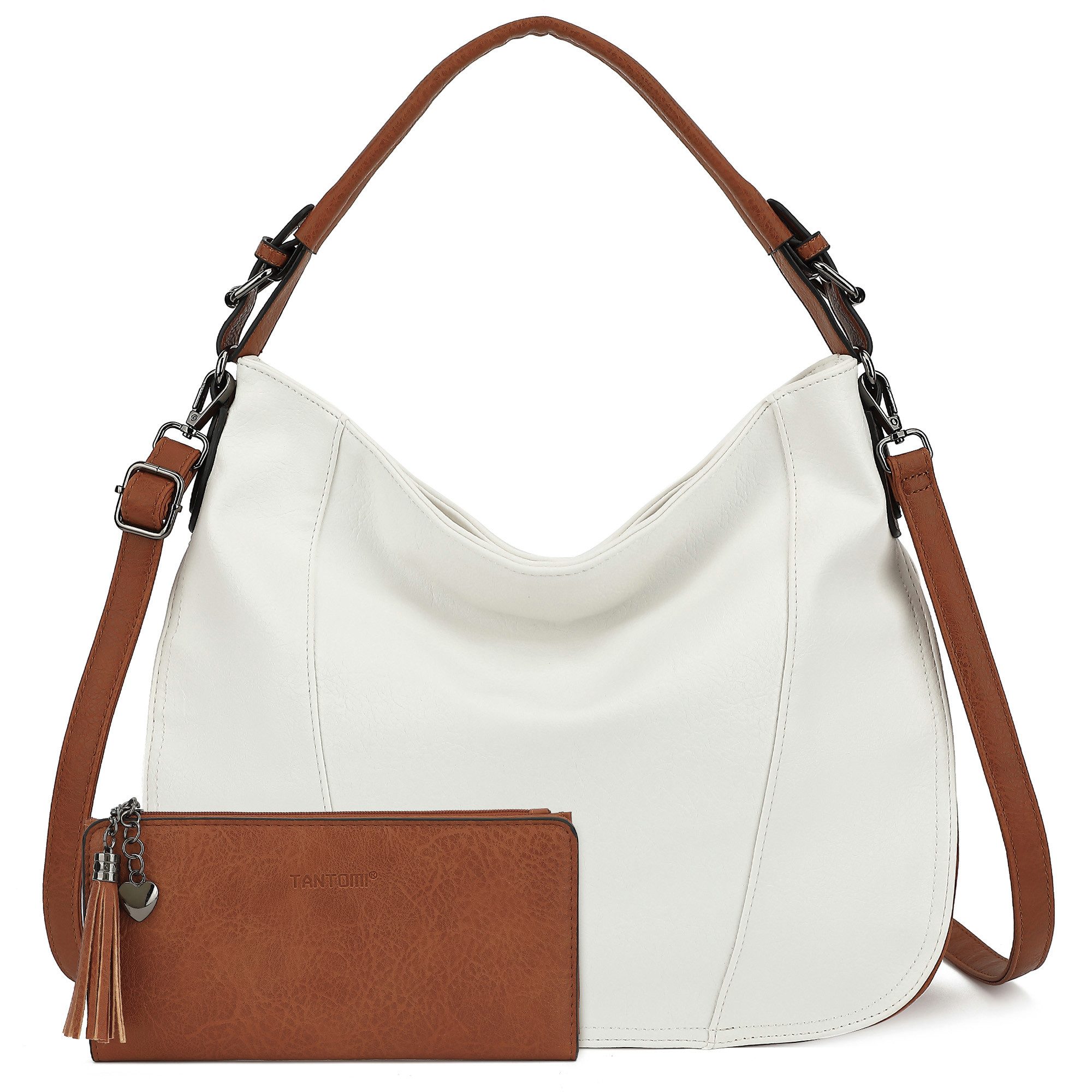 TAN.TOMI Handtasche 2-Tlg Damen Shopper - Set Vegan Handtasche Schultertasc günstig online kaufen
