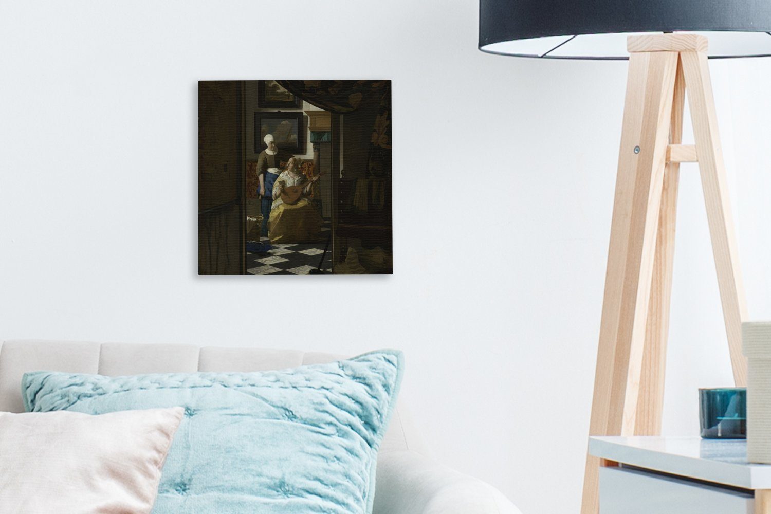 Der Schlafzimmer Vermeer, St), (1 Johannes Liebesbrief - Bilder Leinwandbild OneMillionCanvasses® Leinwand für bunt Wohnzimmer