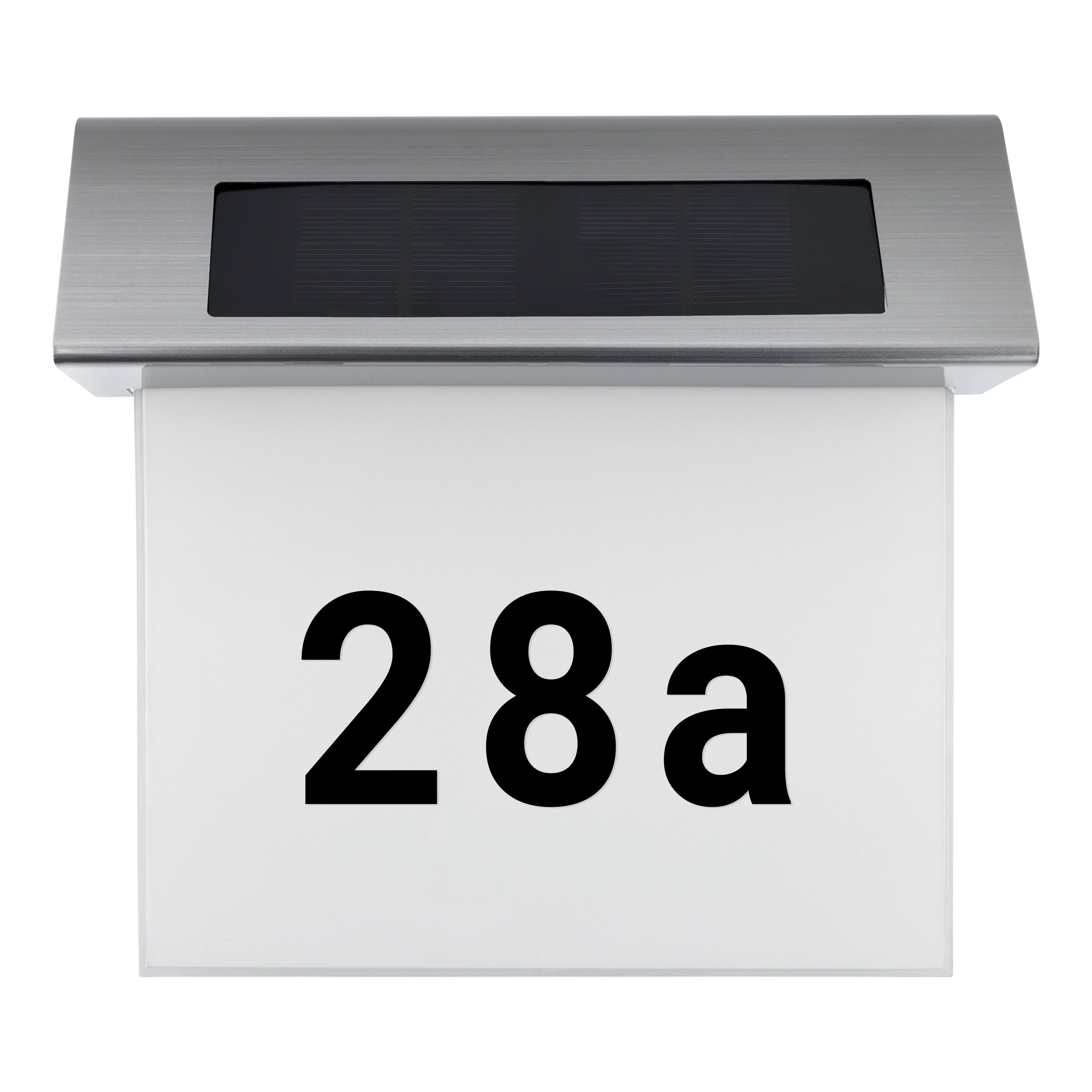 MeLiTec LED Außen-Wandleuchte Solar-Hausnummer mit Nummernset, Solar, LED f günstig online kaufen