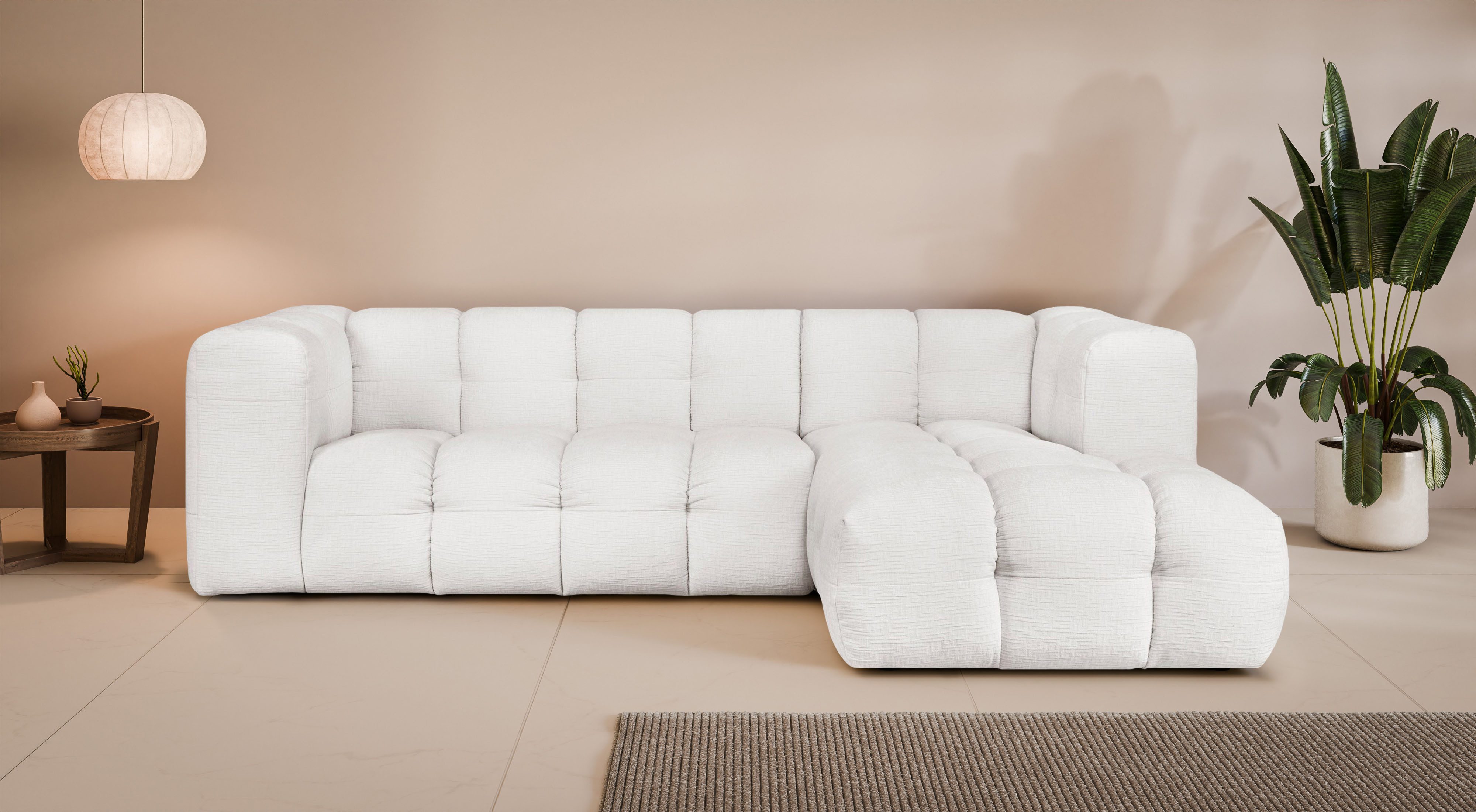 LeGer Home by Lena Gercke Ecksofa TALISHA L-Form Designersofa, moderne Steppung, B/T/H: 276/178/75 cm, aufwendig gepolstert, hoher Sitzkomfort