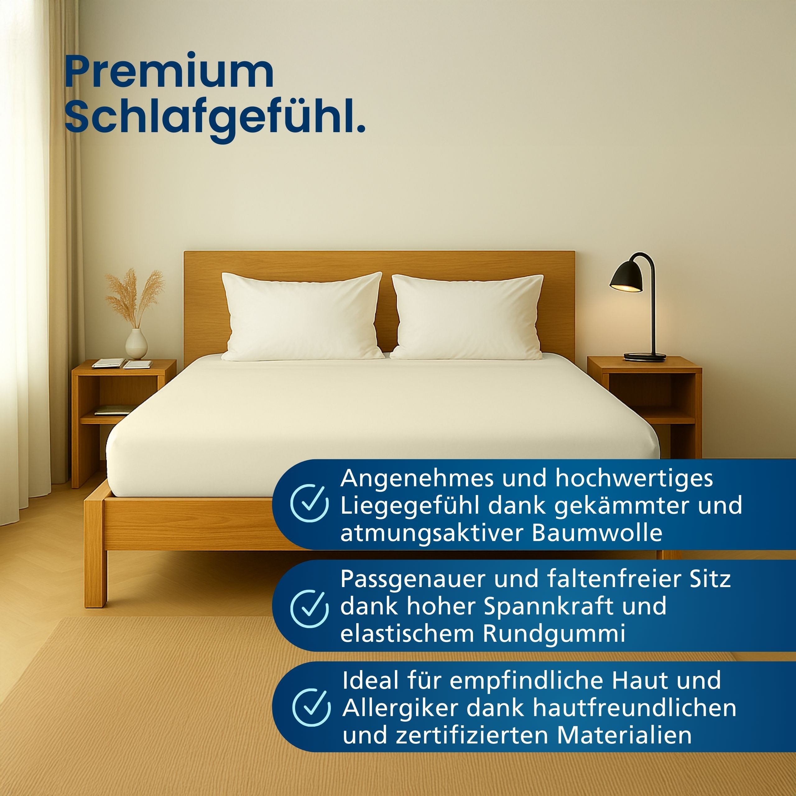 AM Qualitätsmatratzen Spannbettlaken Baumwolle in natur, Bettlaken für Boxs günstig online kaufen