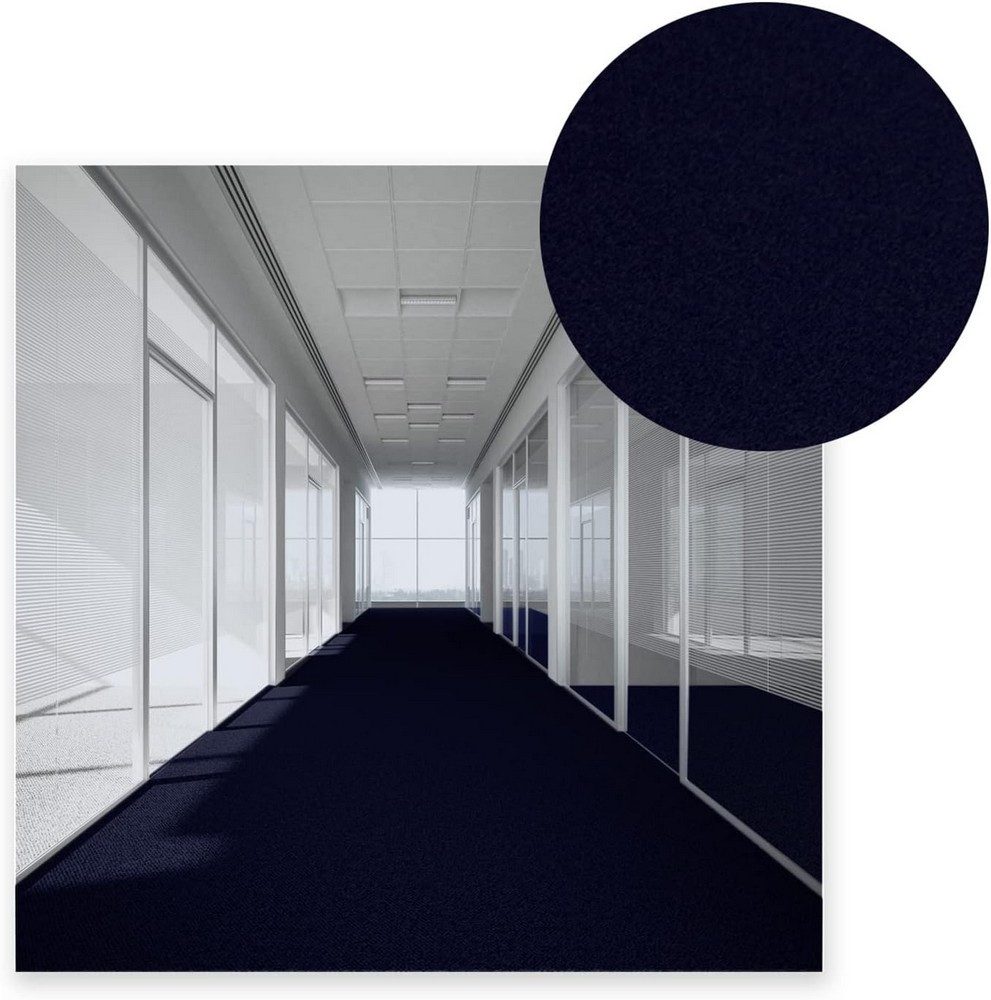MDEKOR Nadelvliesteppich Ковры Meterware - Teppich Läufer, 50x200cm Dunkelblau