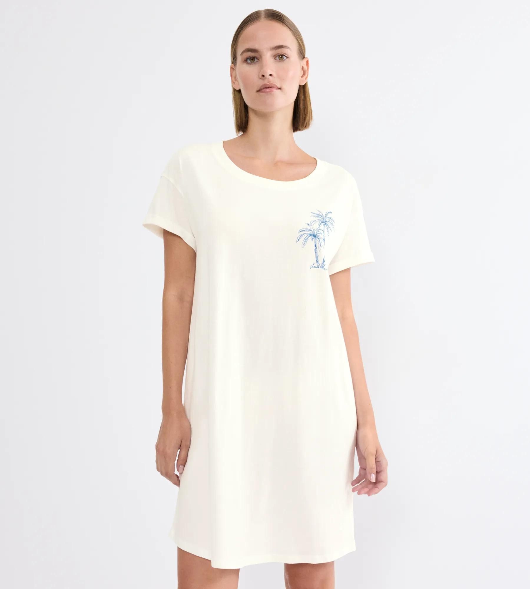 Triumph Nachthemd Nightdresses NDK X weich, atmungsaktiv, gerippter Rundhalsausschnitt, Kurzarm