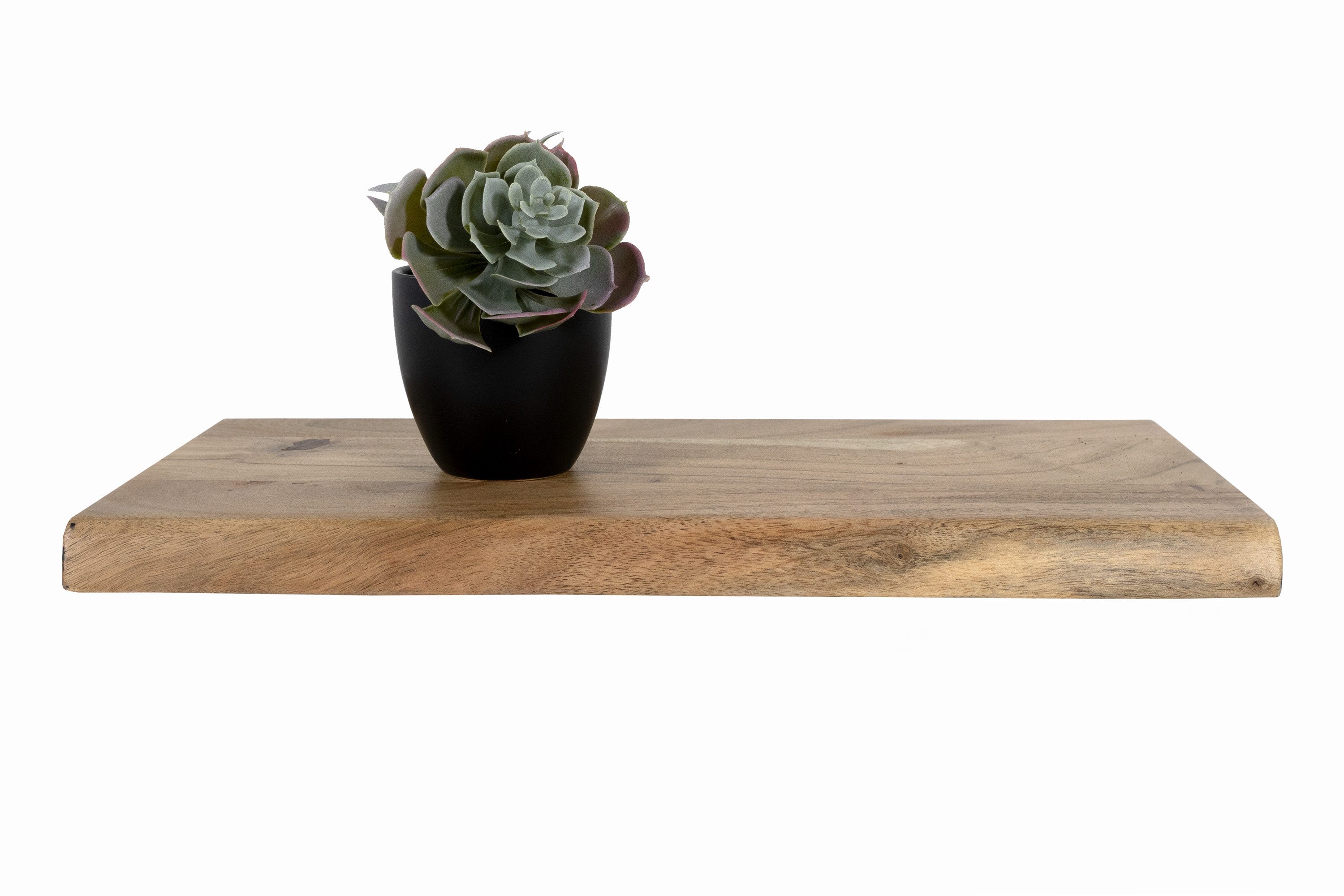 SAM® Wandregal Amara, massives Akazienholz, Baumkante, günstig online kaufen