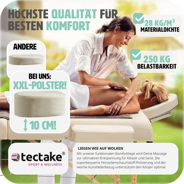 tectake Massageliege 3 Zonen Massageliege-Set mit 10cm Polsterung, (Set, 1-St., mit Tragetasche)