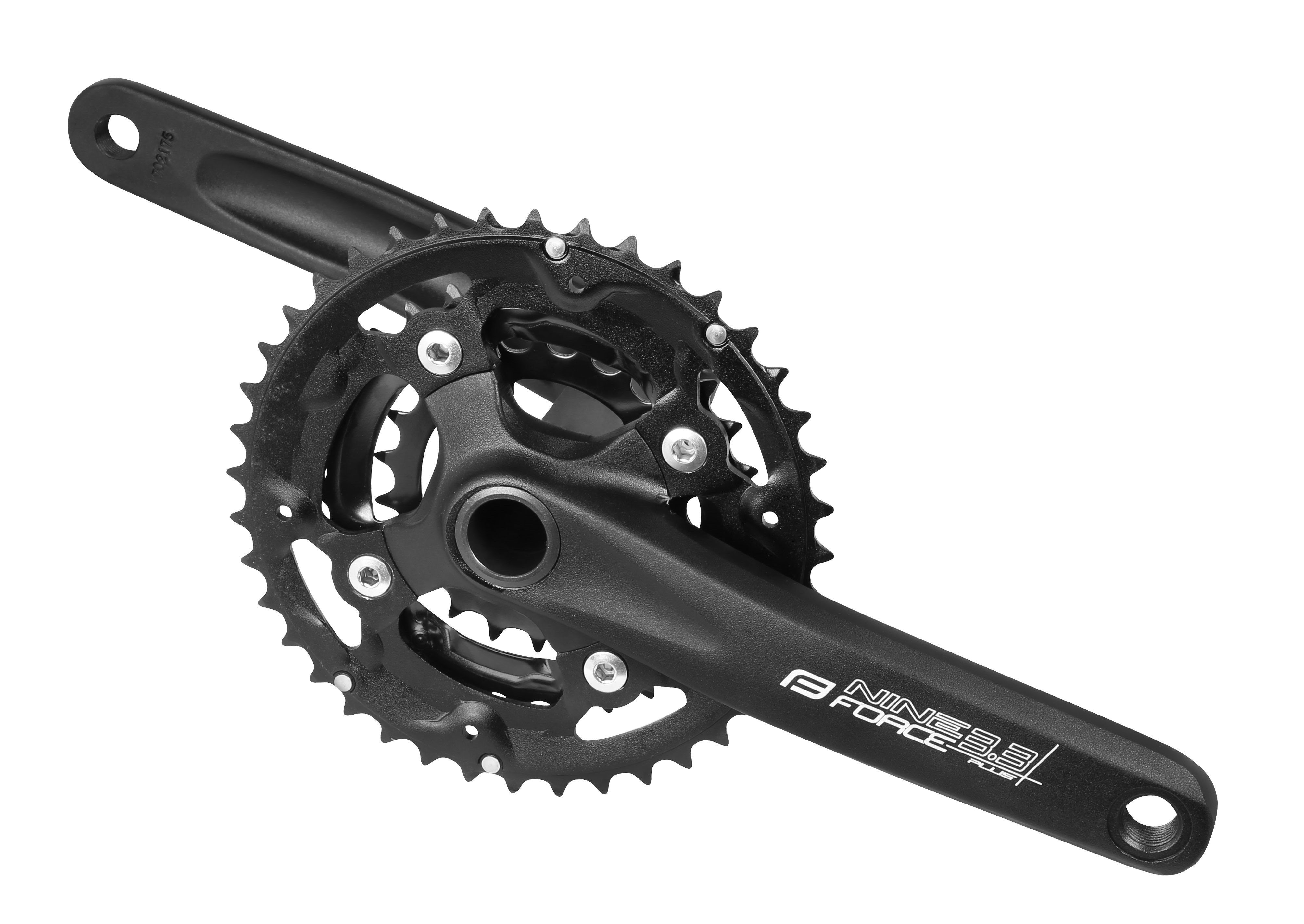 FORCE Fahrradkurbel Force Alu Kurbel 9-fach mit 40/30/22 Zähne Armlange 175mm mit Tretlage