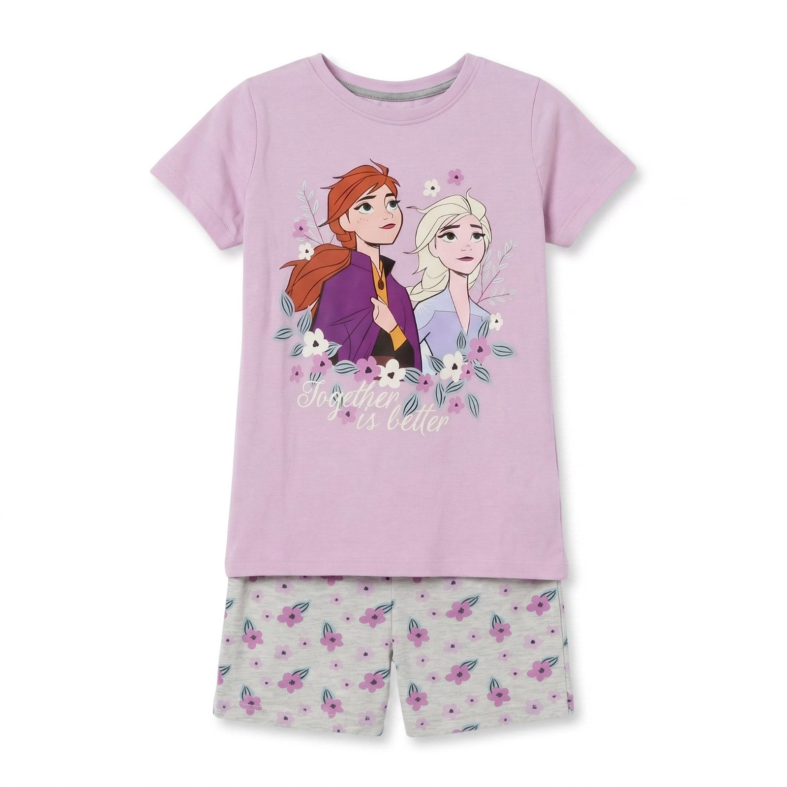 Disney Schlafanzug Disney Die Eiskönigin Kinder Mädchen Schlafanzug Pyjama Shirt Shorts (1 tlg) Gr. 122 bis 140